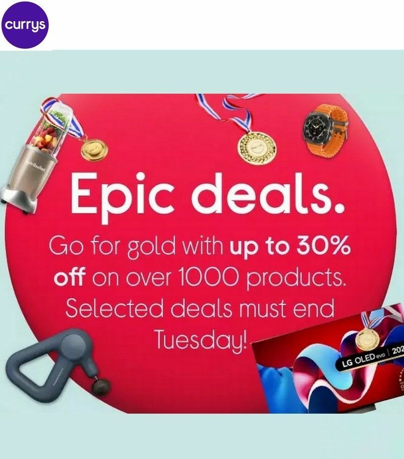 Currys Offers from 8 August