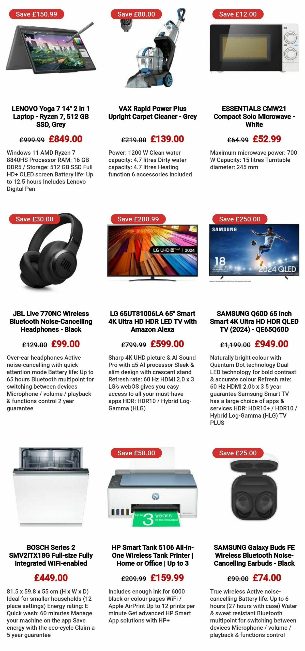 Currys Offers from 8 August