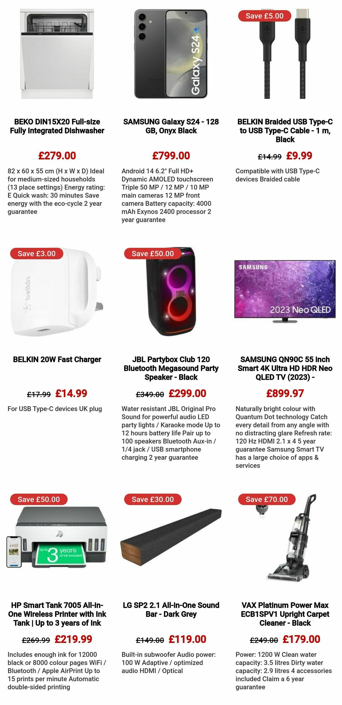 Currys Offers from 8 August