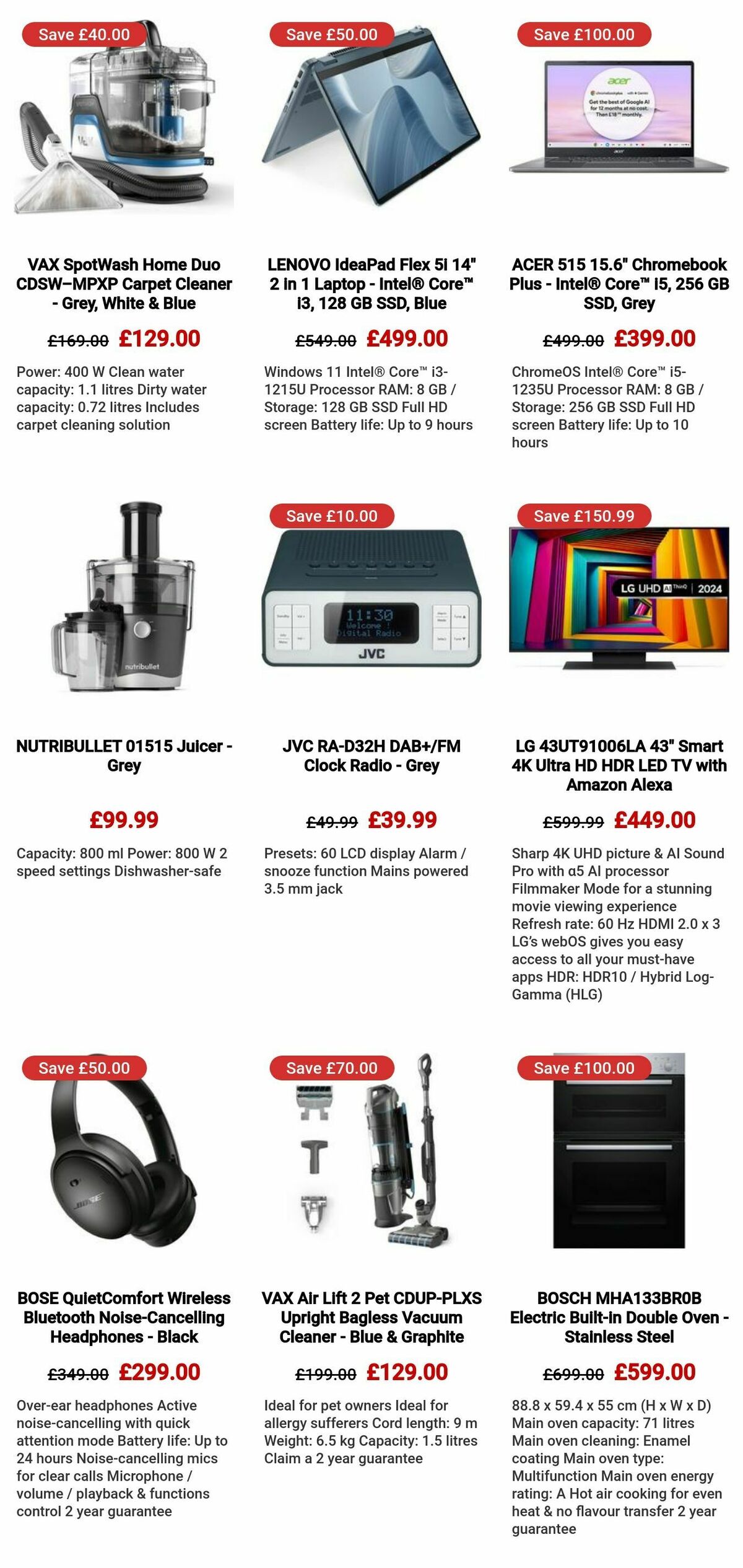 Currys Offers from 8 August