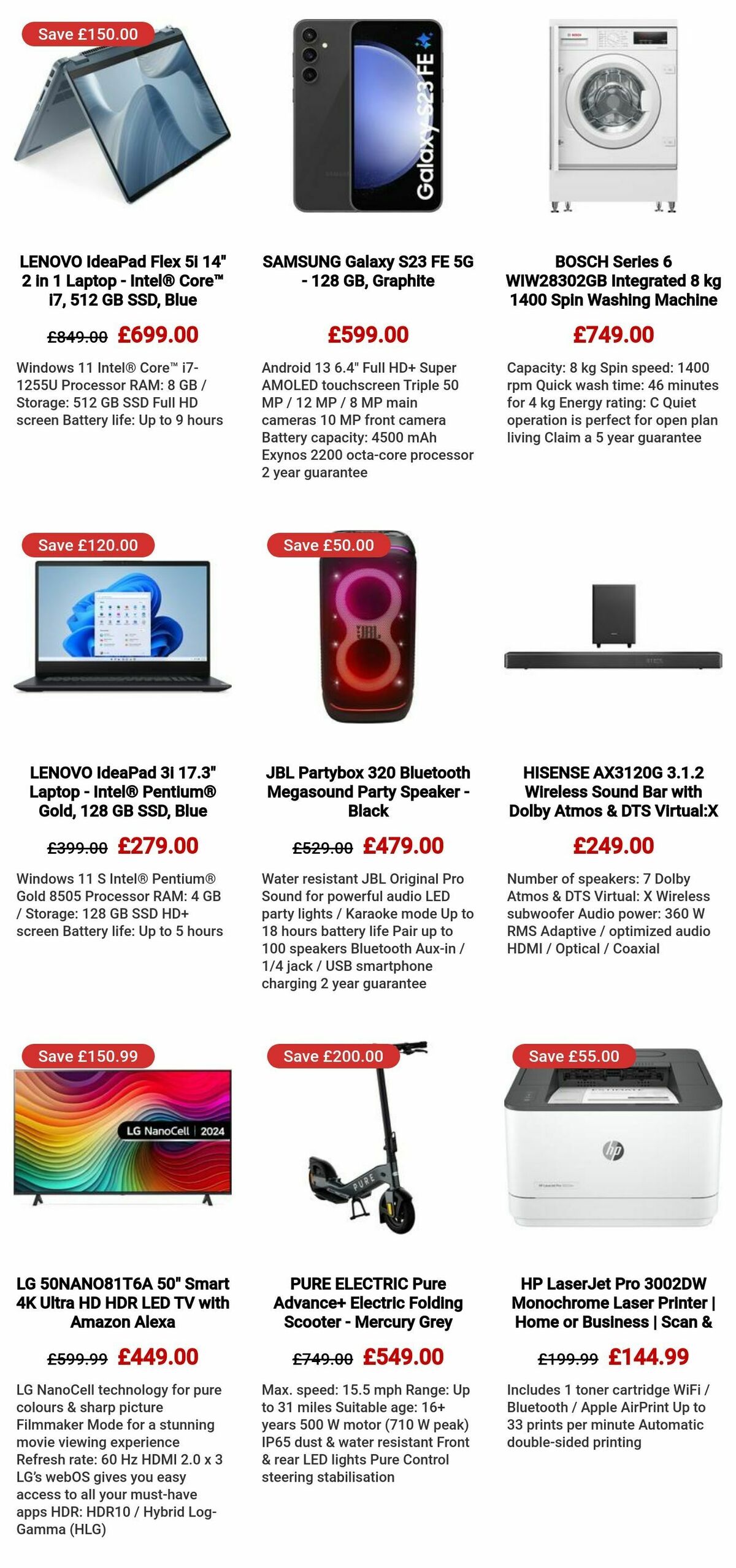 Currys Offers from 8 August