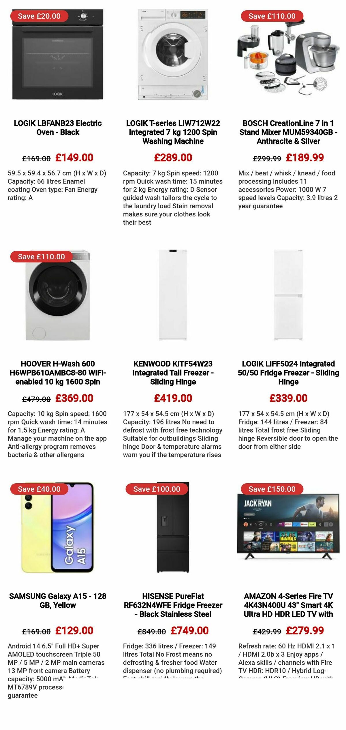 Currys Offers from 8 August