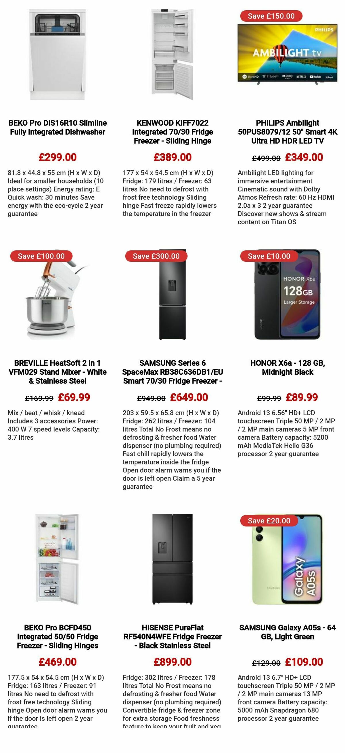 Currys Offers from 8 August