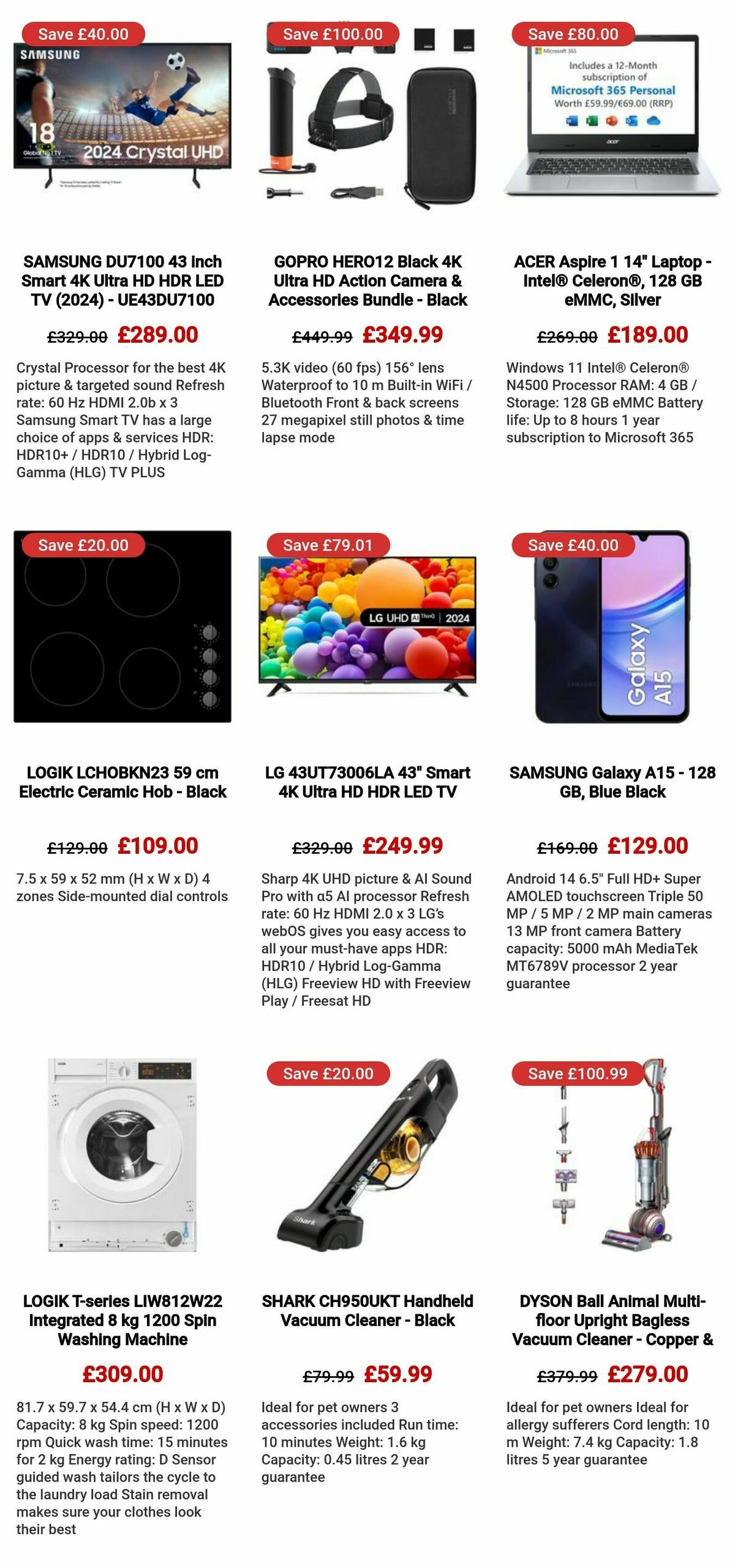 Currys Offers from 8 August