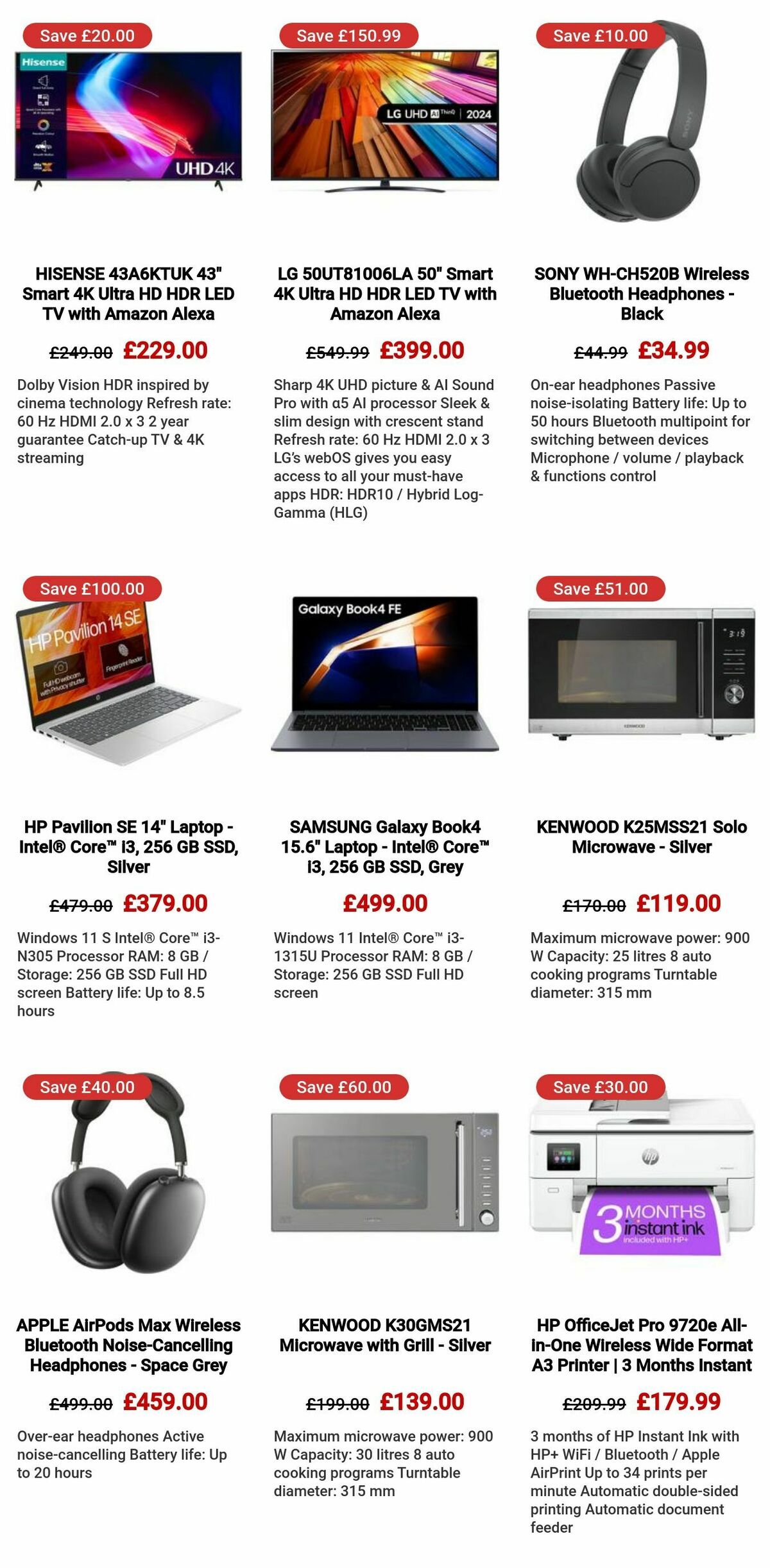 Currys Offers from 14 August