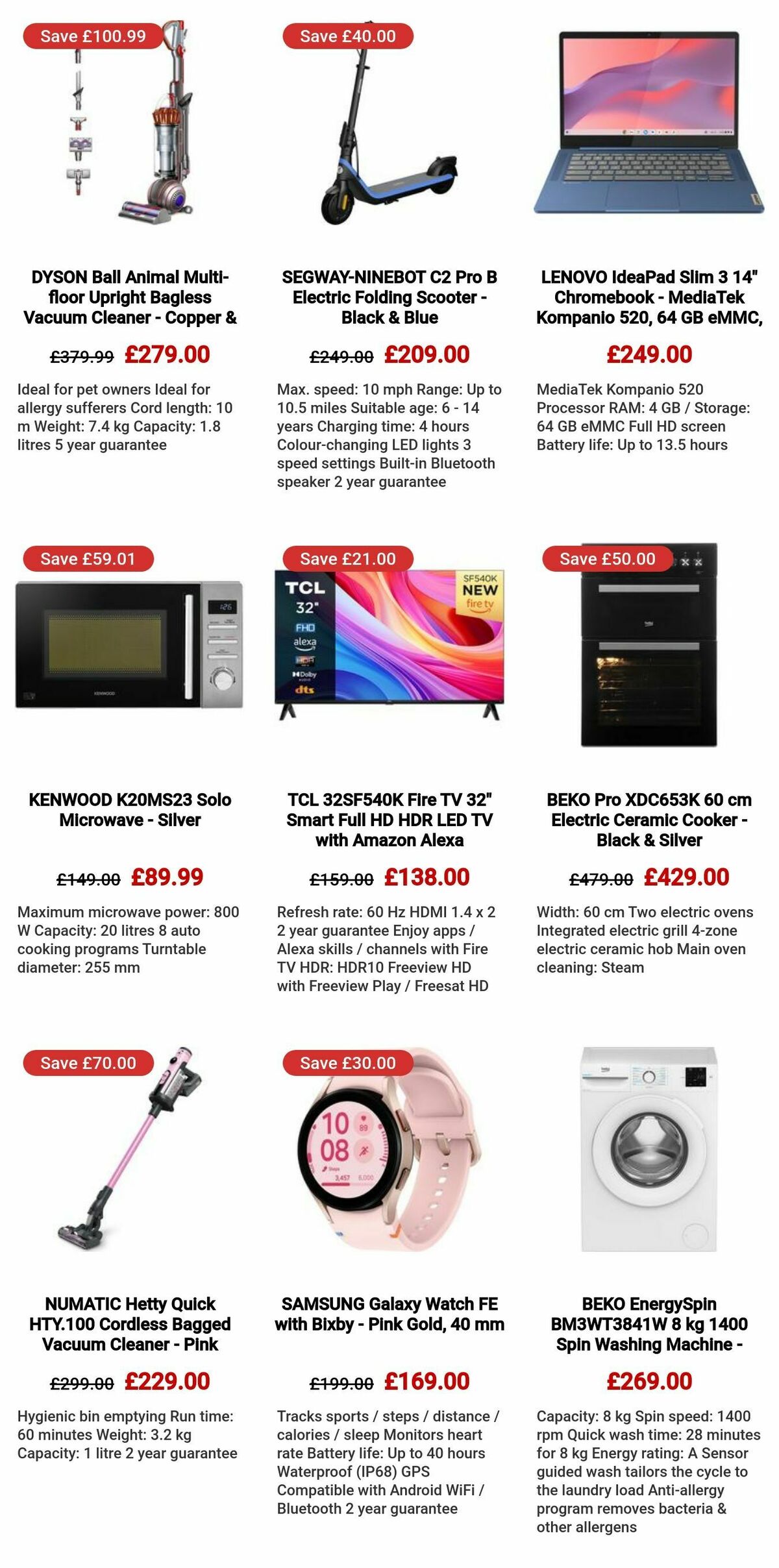 Currys Offers from 14 August