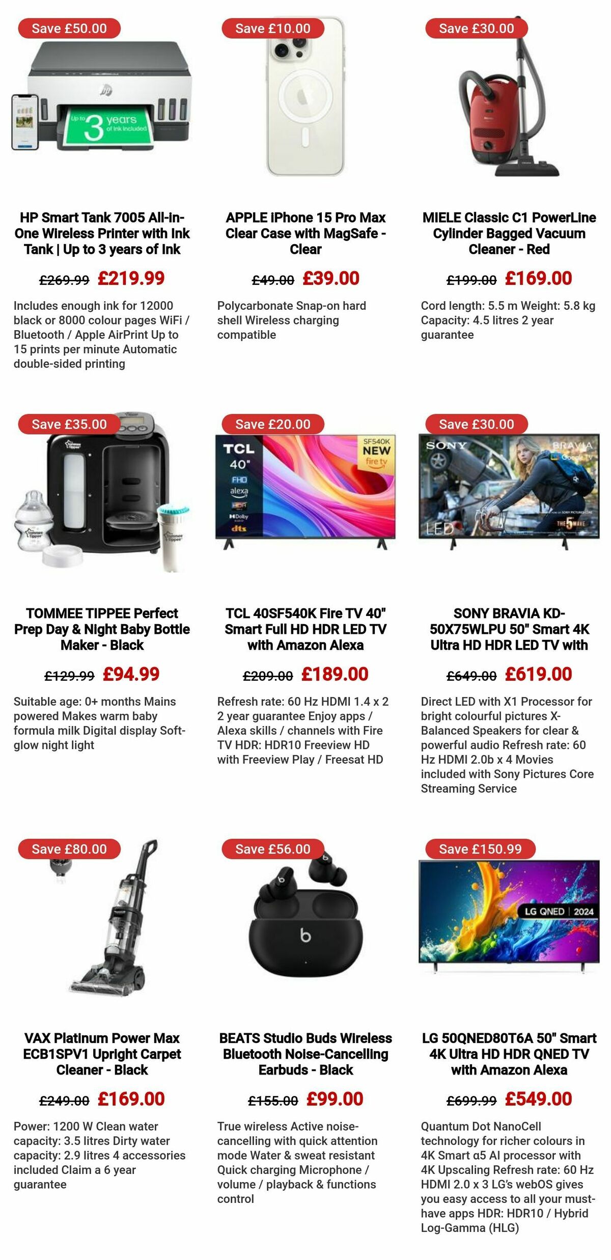 Currys Offers from 14 August