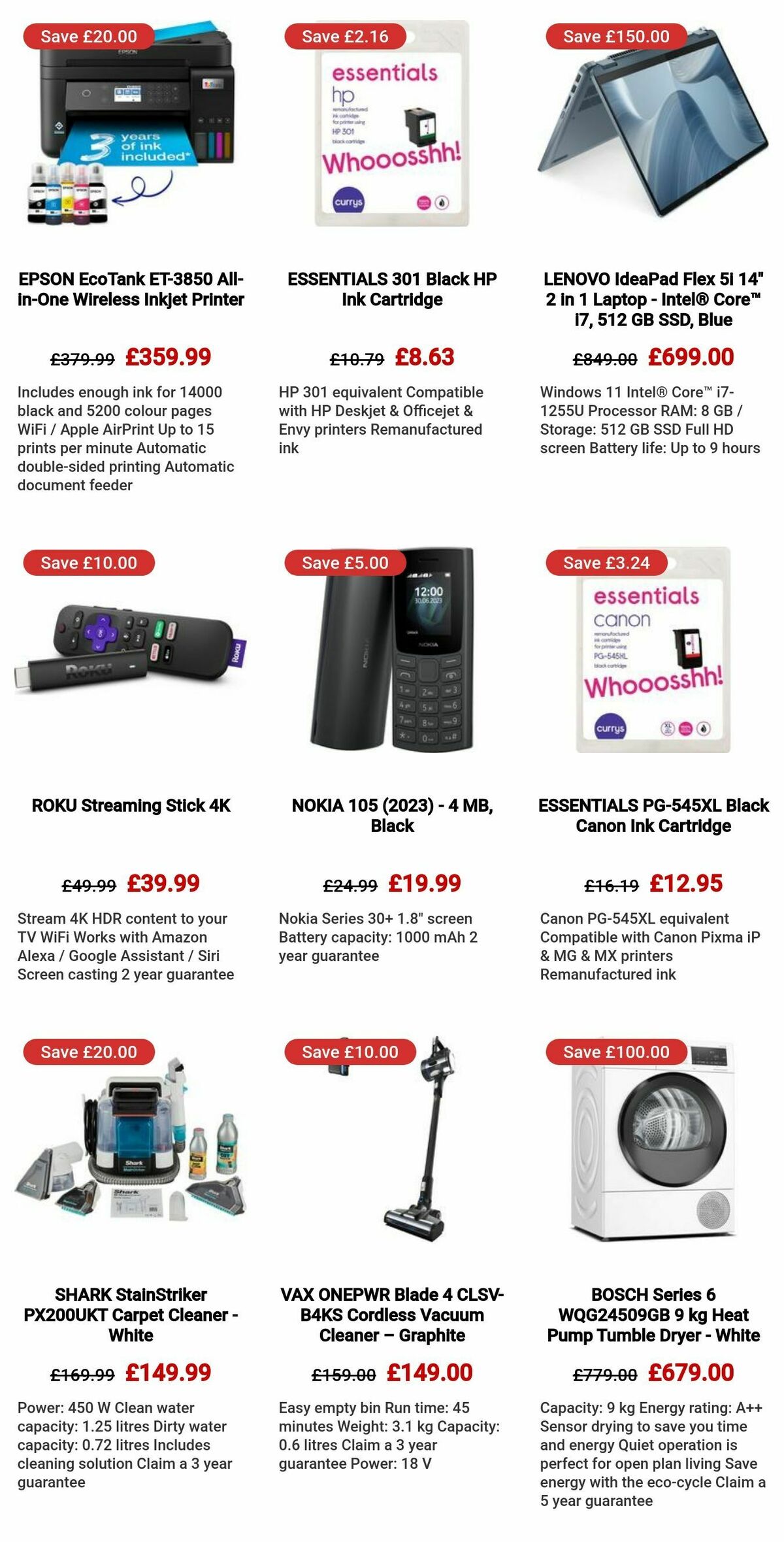 Currys Offers from 14 August