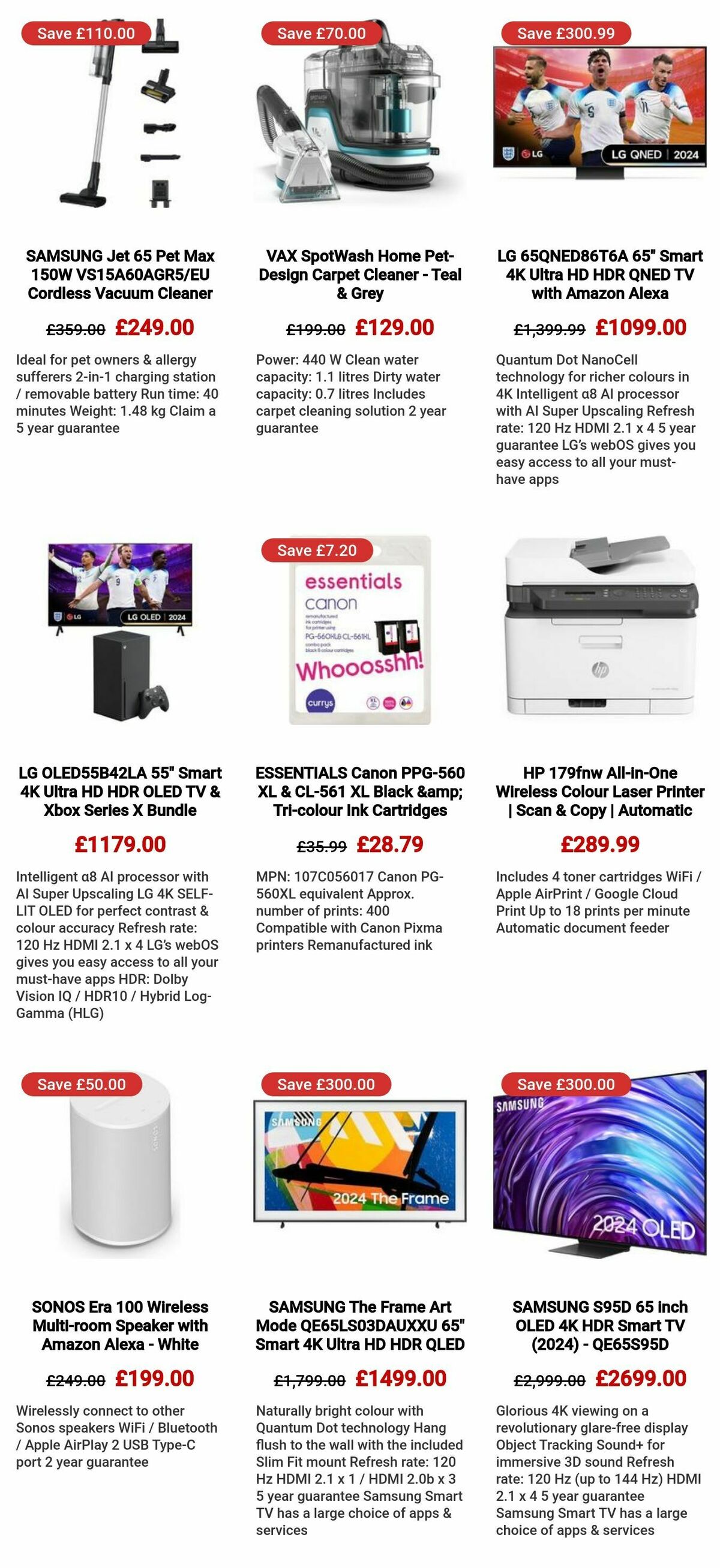 Currys Offers from 14 August