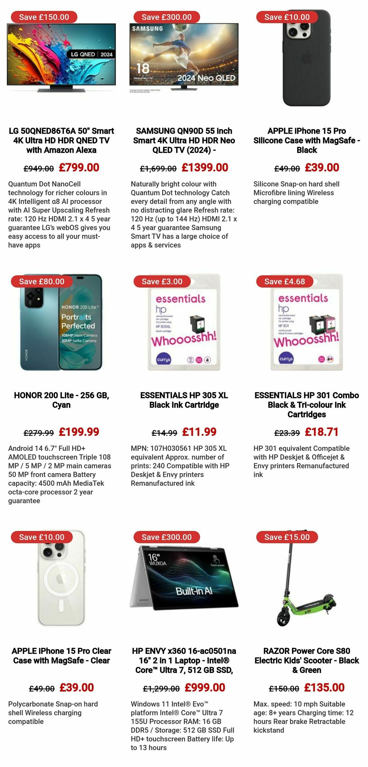 Currys Offers from 14 August