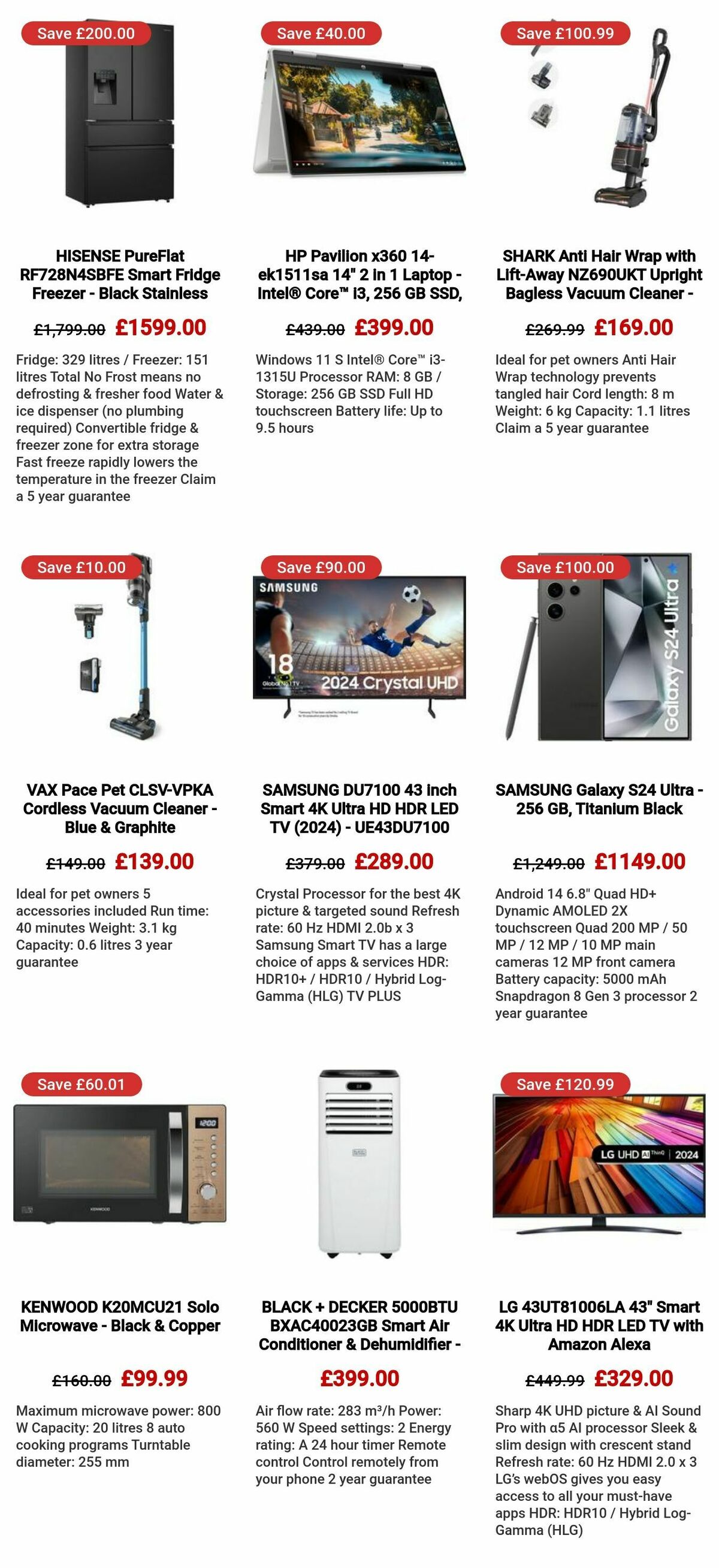 Currys Offers from 14 August