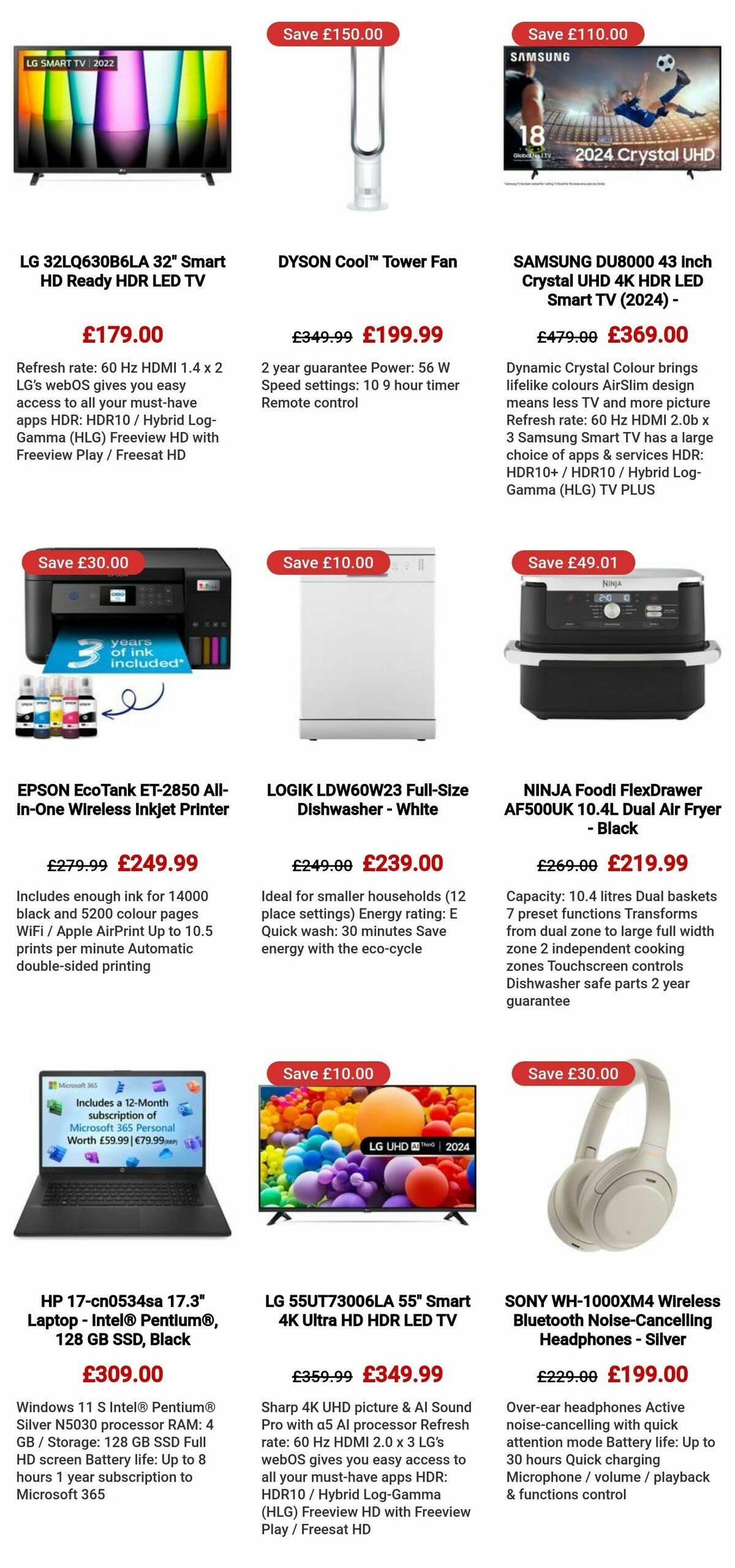 Currys Offers from 5 September