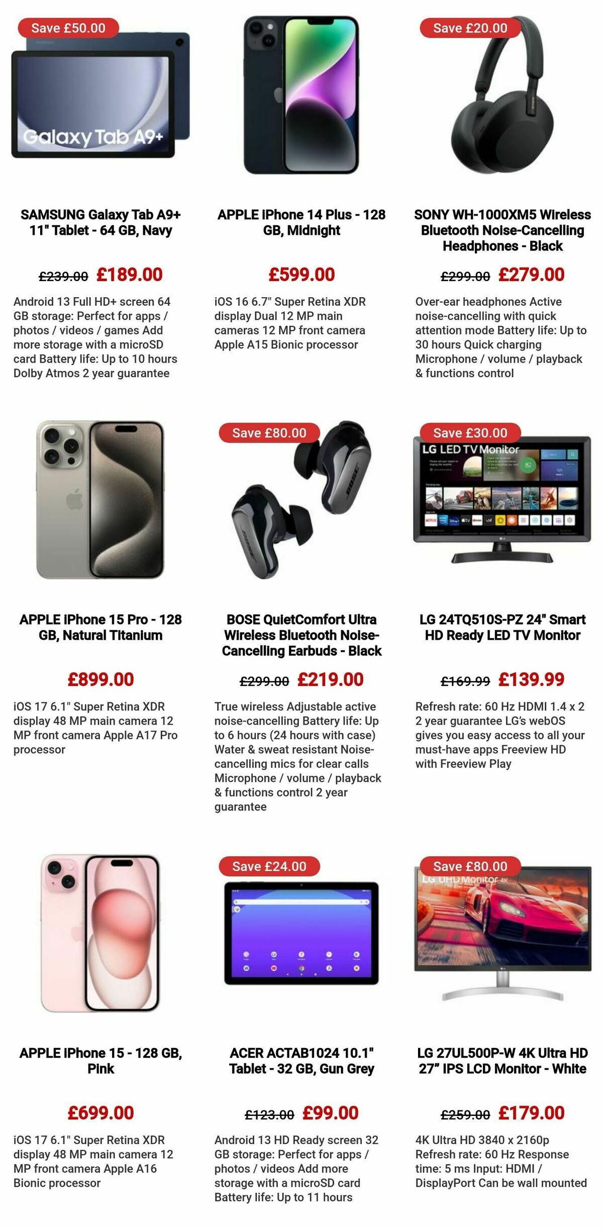 Currys Offers from 5 September