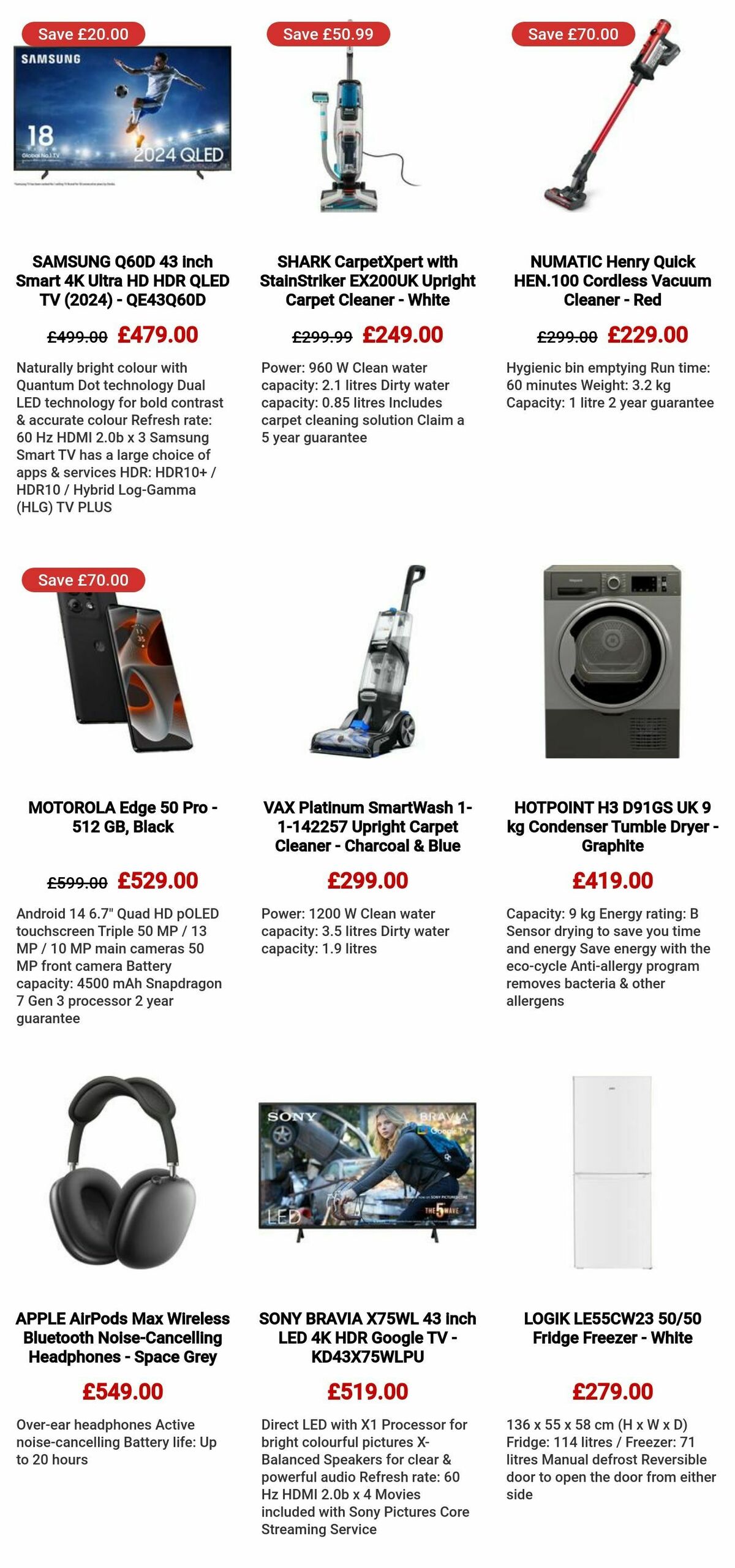 Currys Offers from 5 September