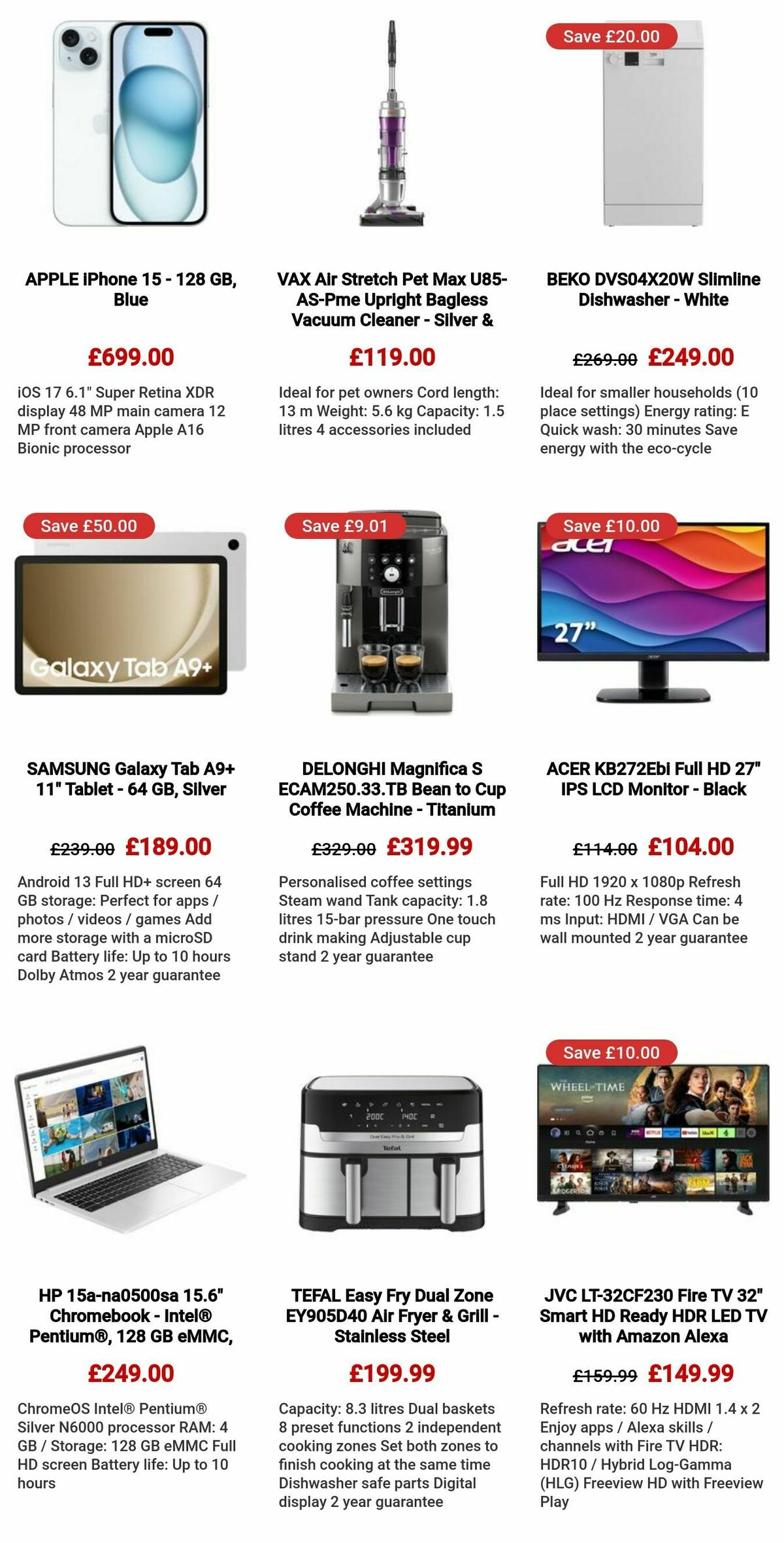 Currys Offers from 5 September