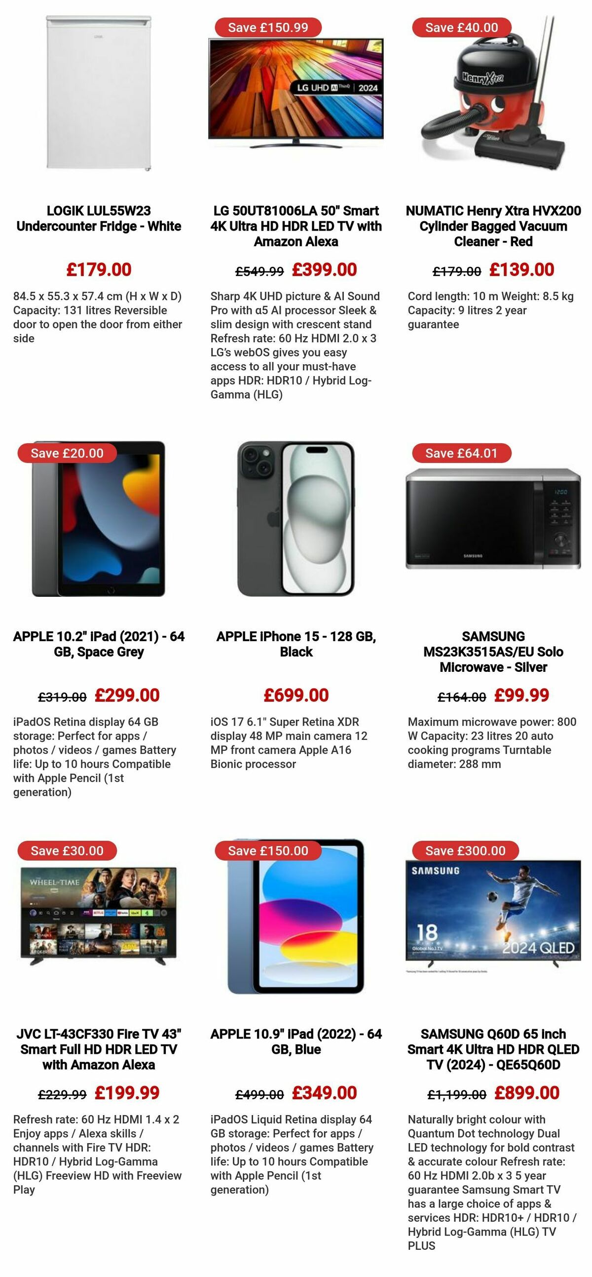 Currys Offers from 5 September