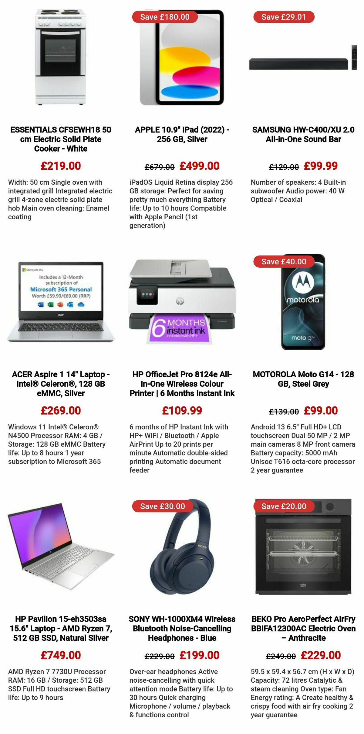 Currys Offers from 5 September