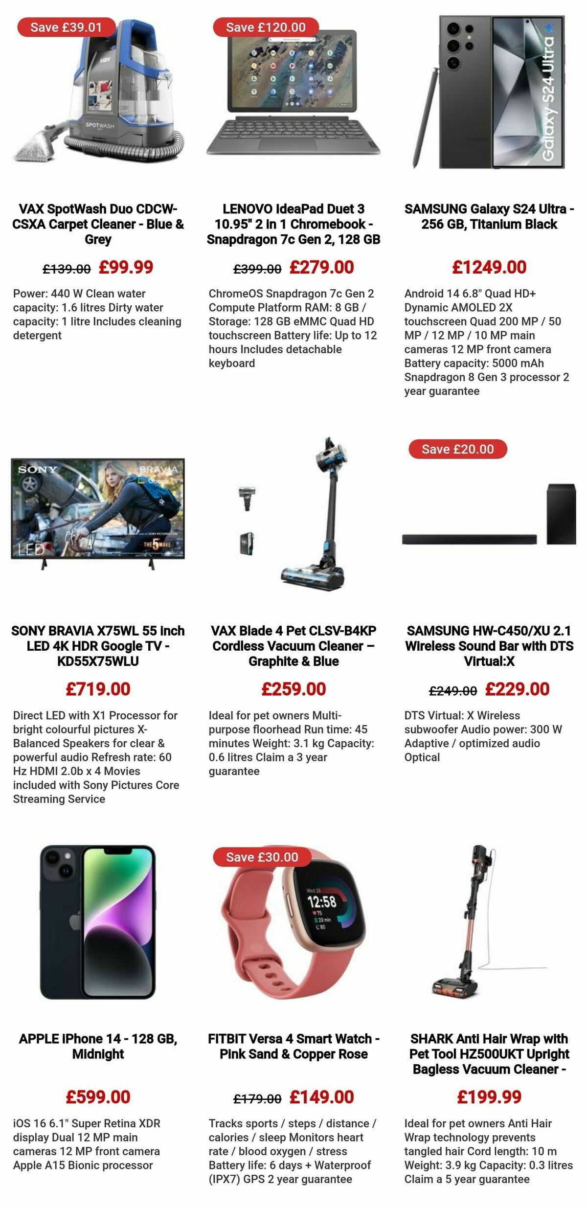 Currys Offers from 5 September