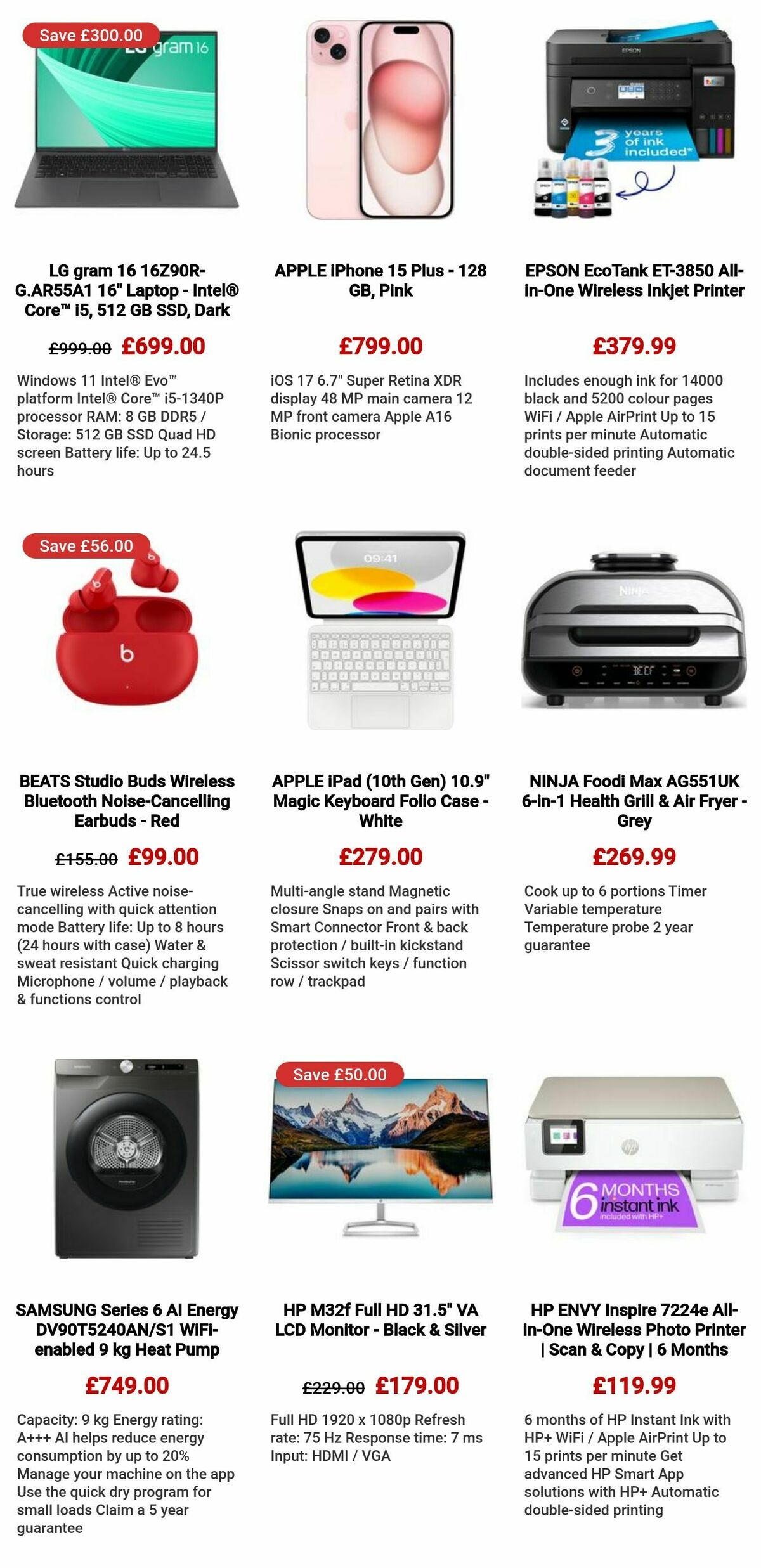 Currys Offers from 5 September