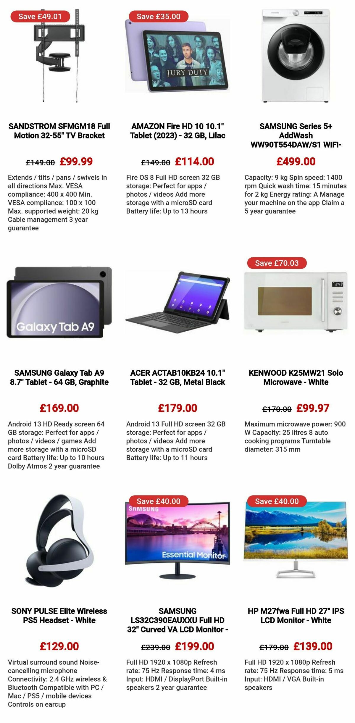 Currys Offers from 5 September