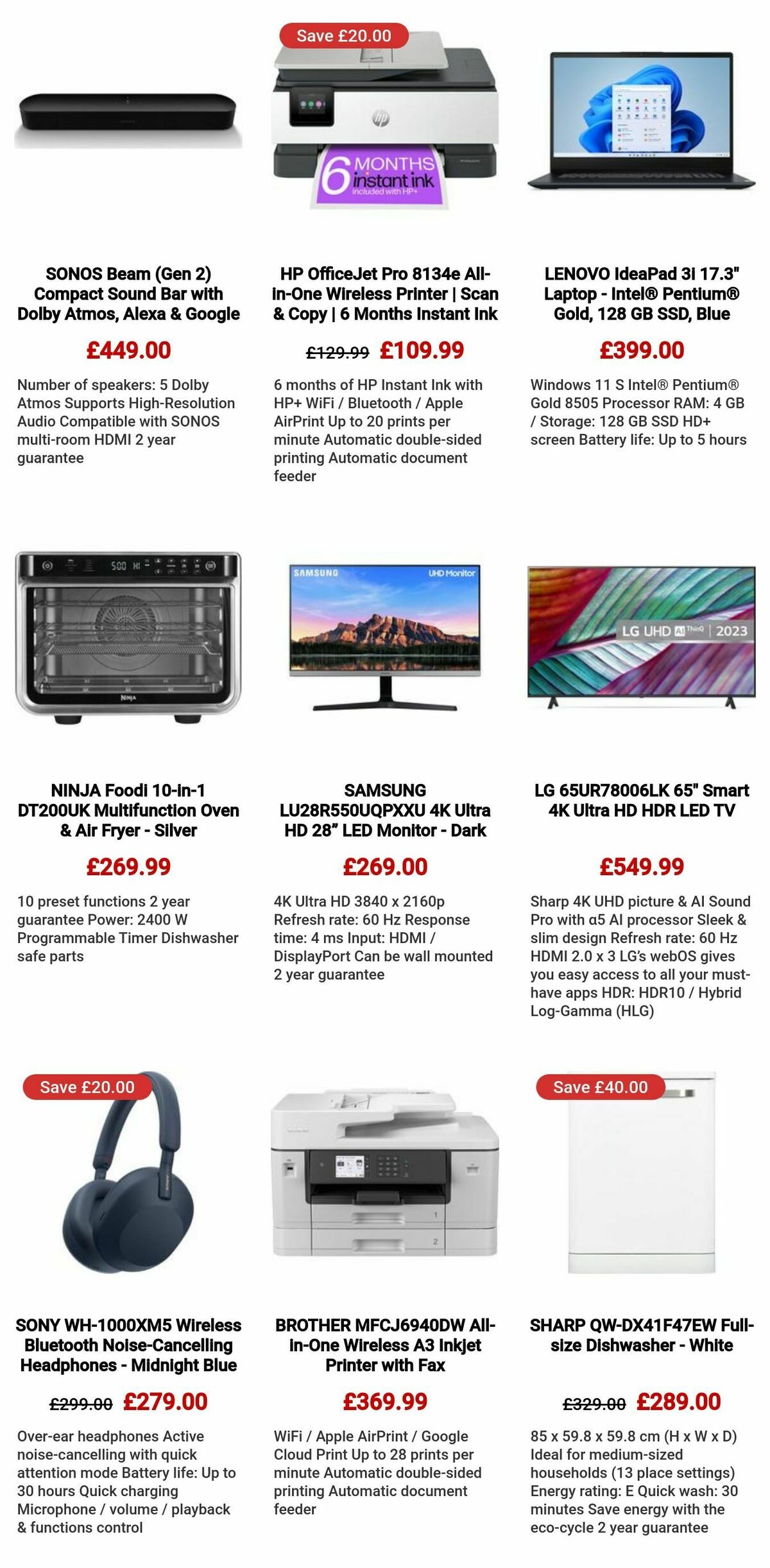 Currys Offers from 5 September