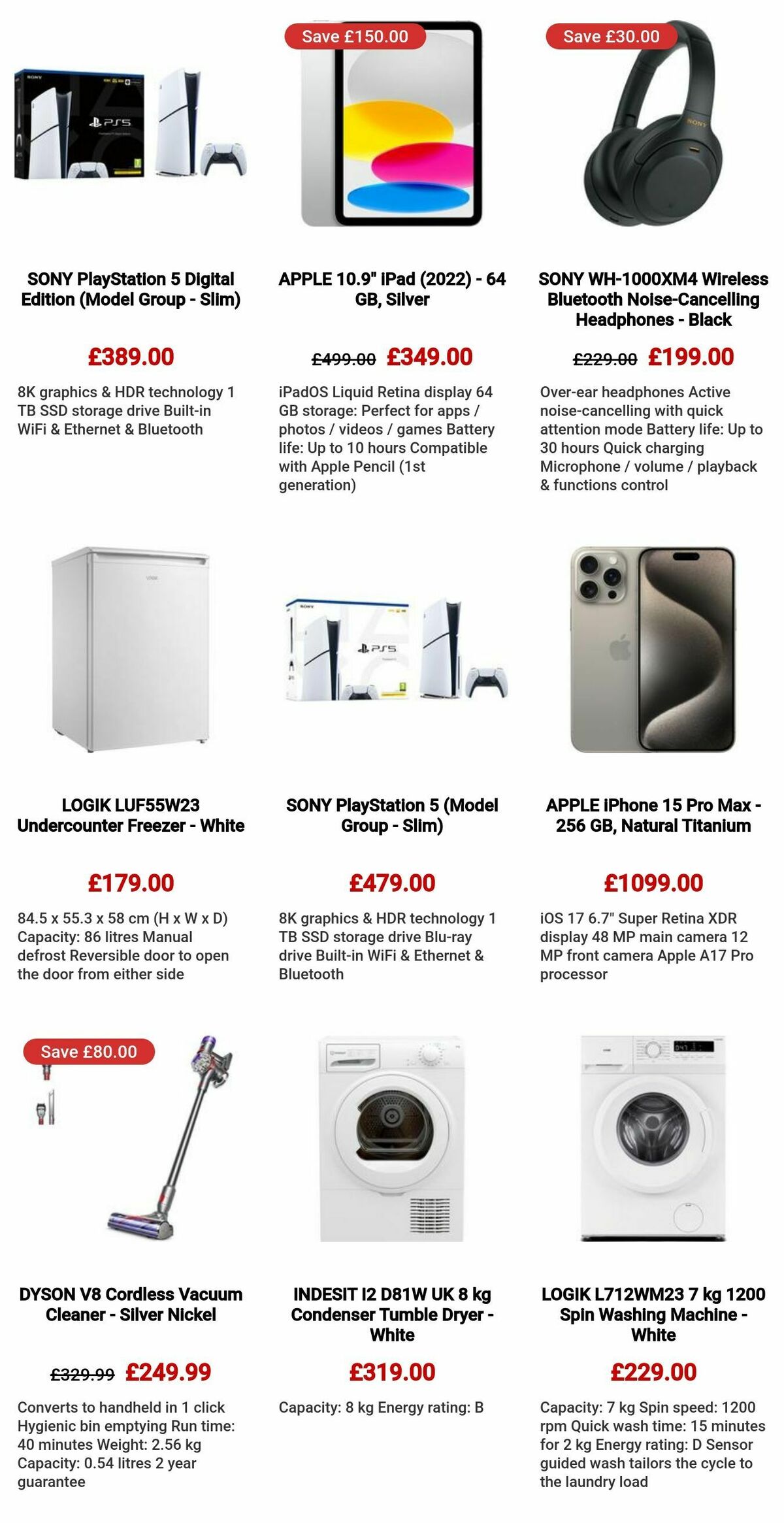 Currys Offers from 5 September