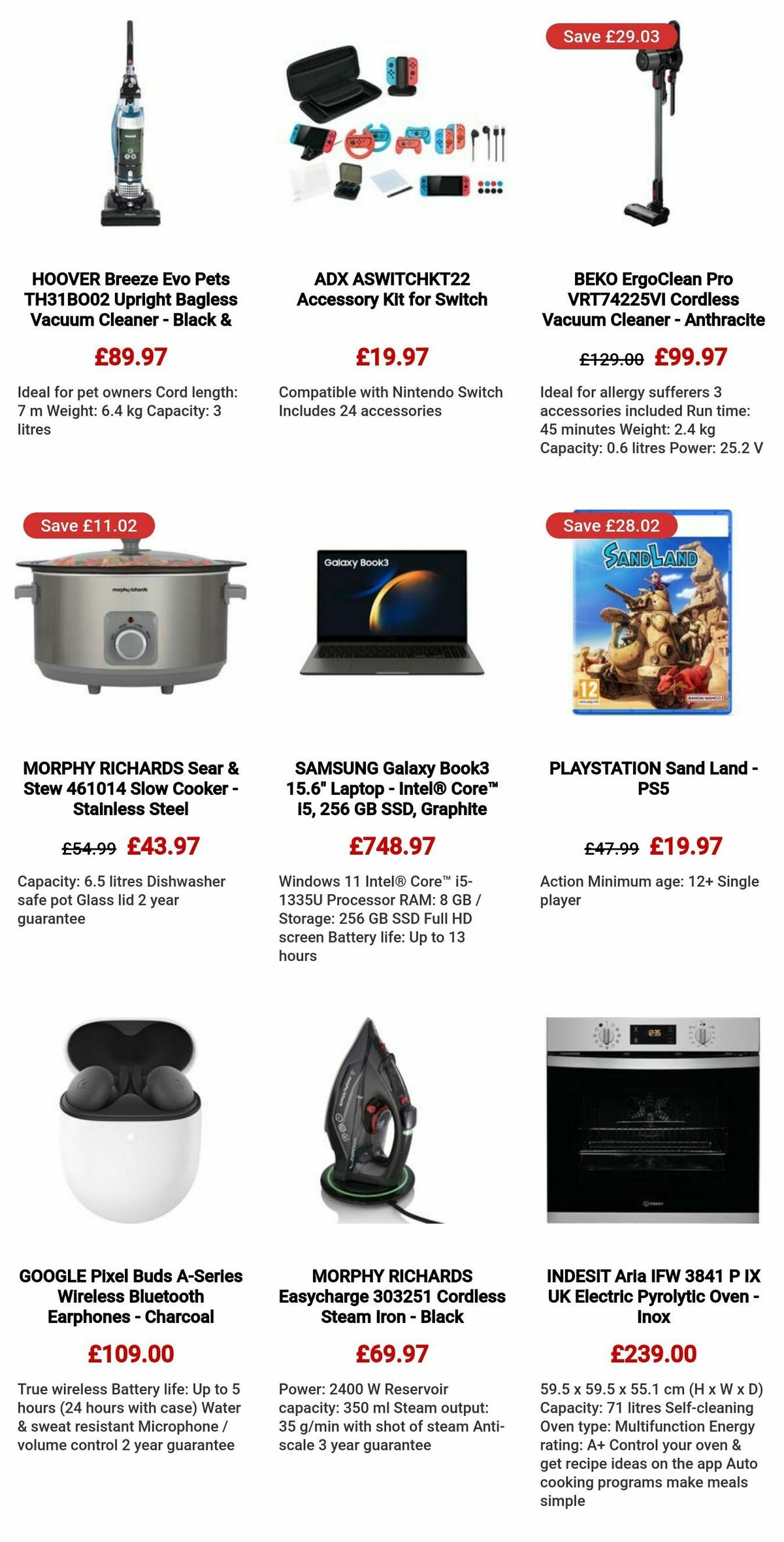 Currys Offers from 23 September