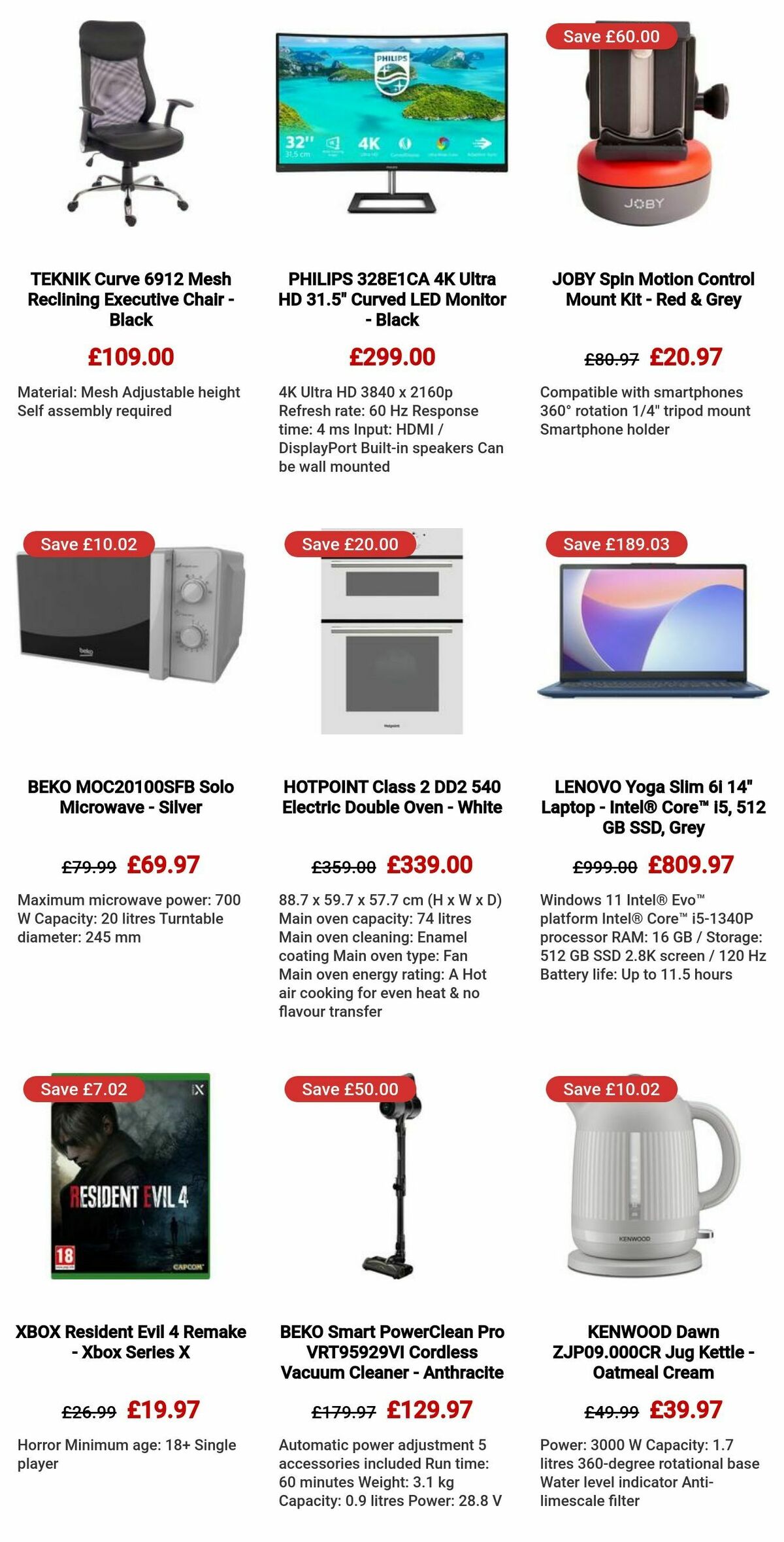 Currys Offers from 23 September