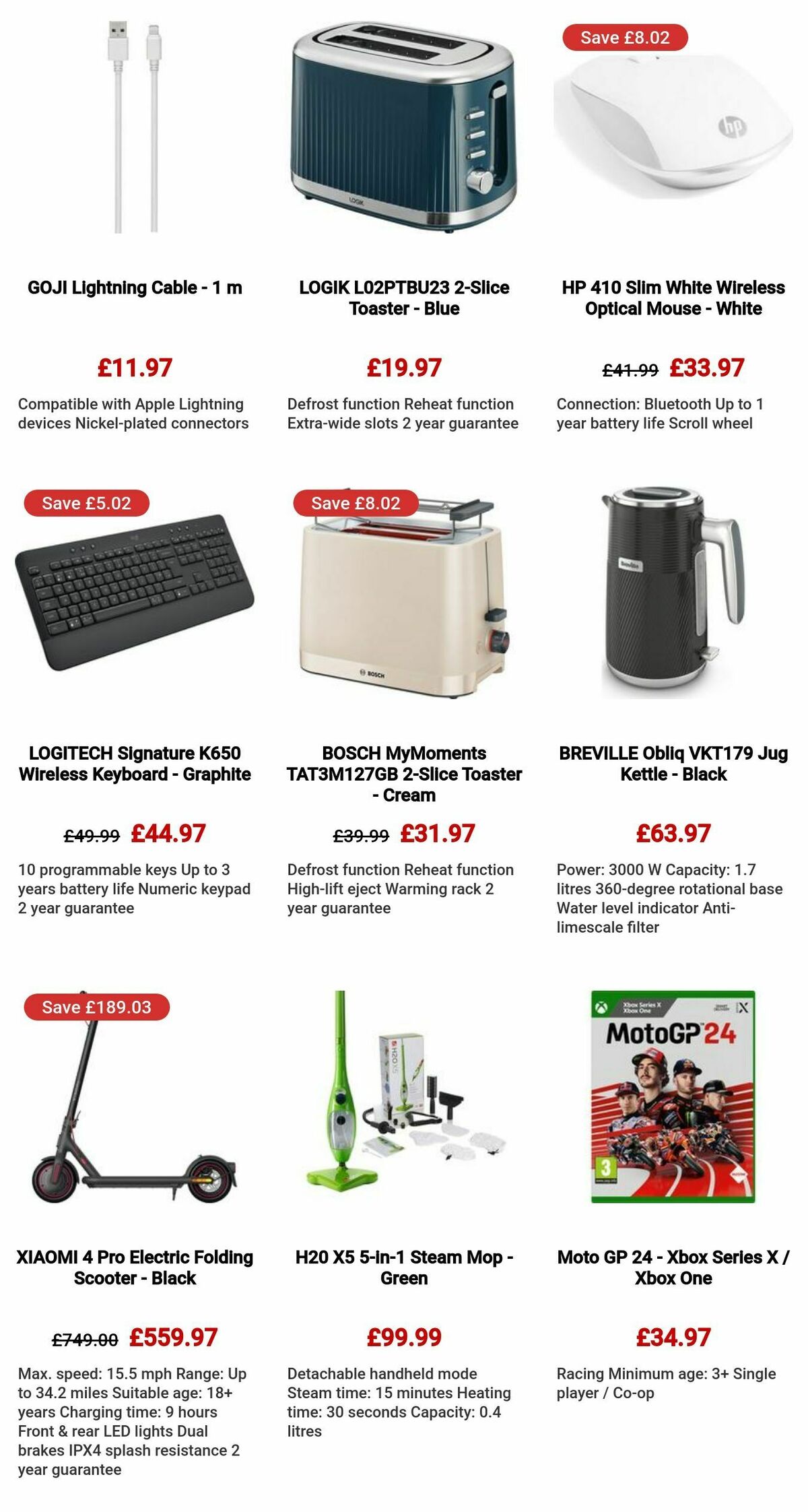 Currys Offers from 23 September