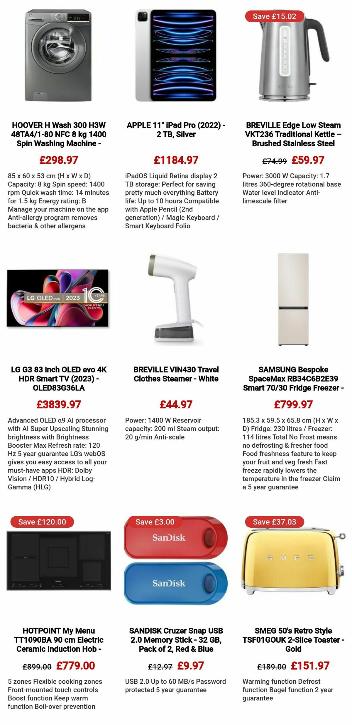 Currys Offers from 23 September