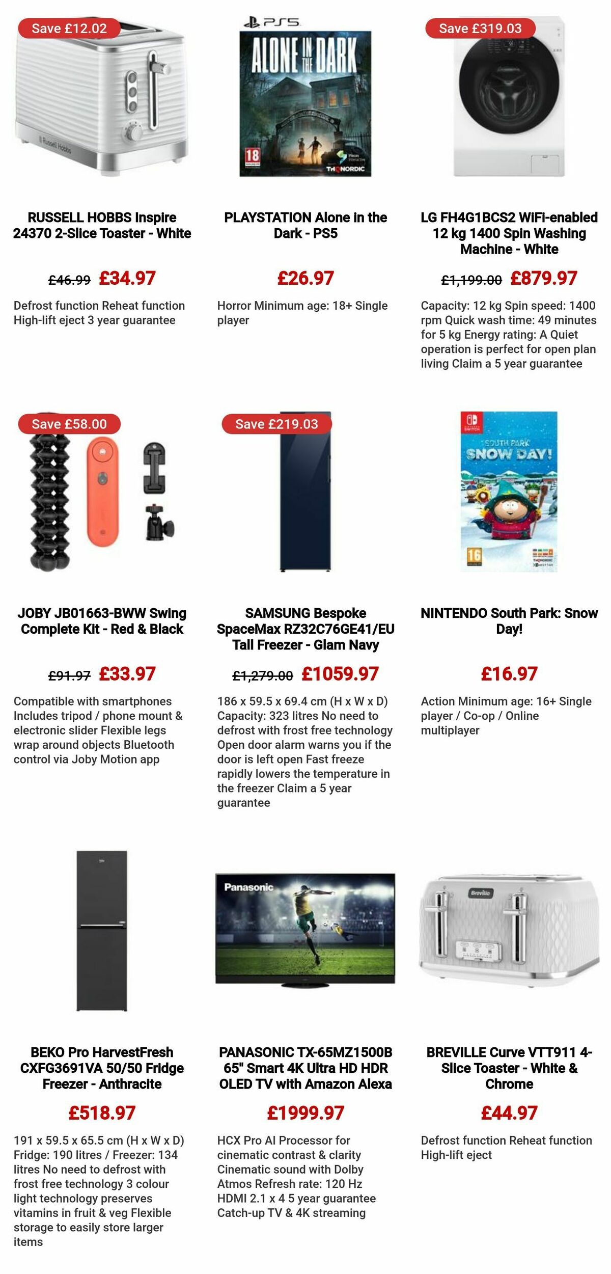 Currys Offers from 23 September