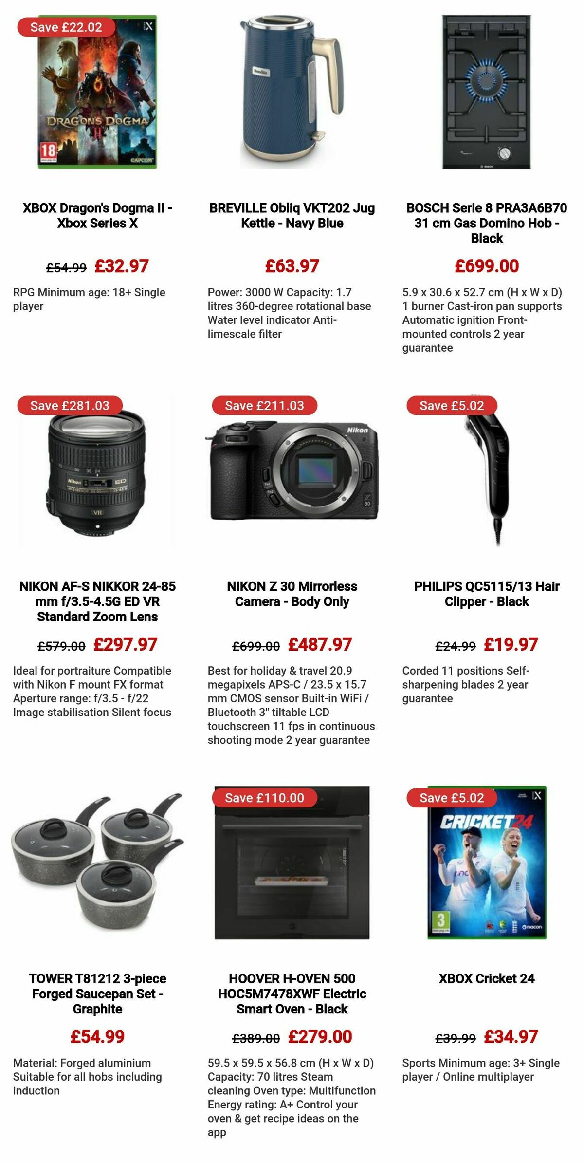 Currys Offers from 23 September