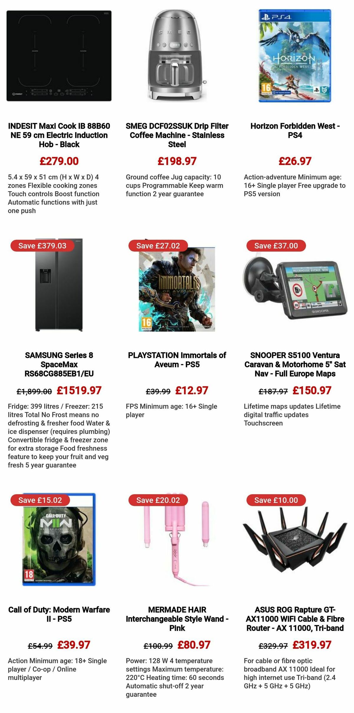 Currys Offers from 23 September