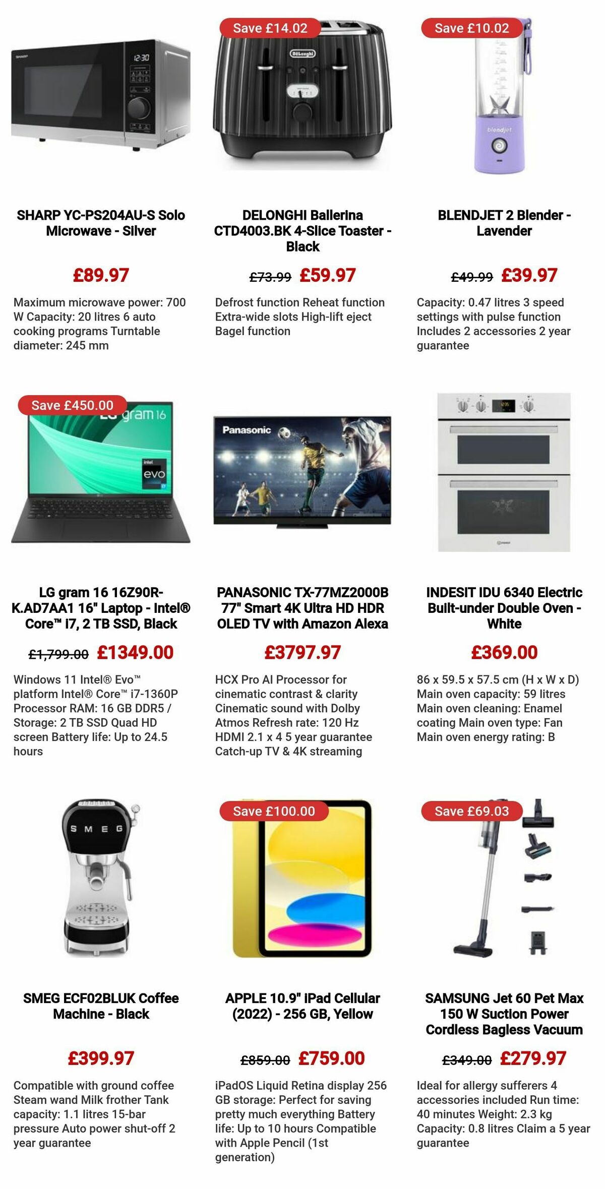 Currys Offers from 23 September