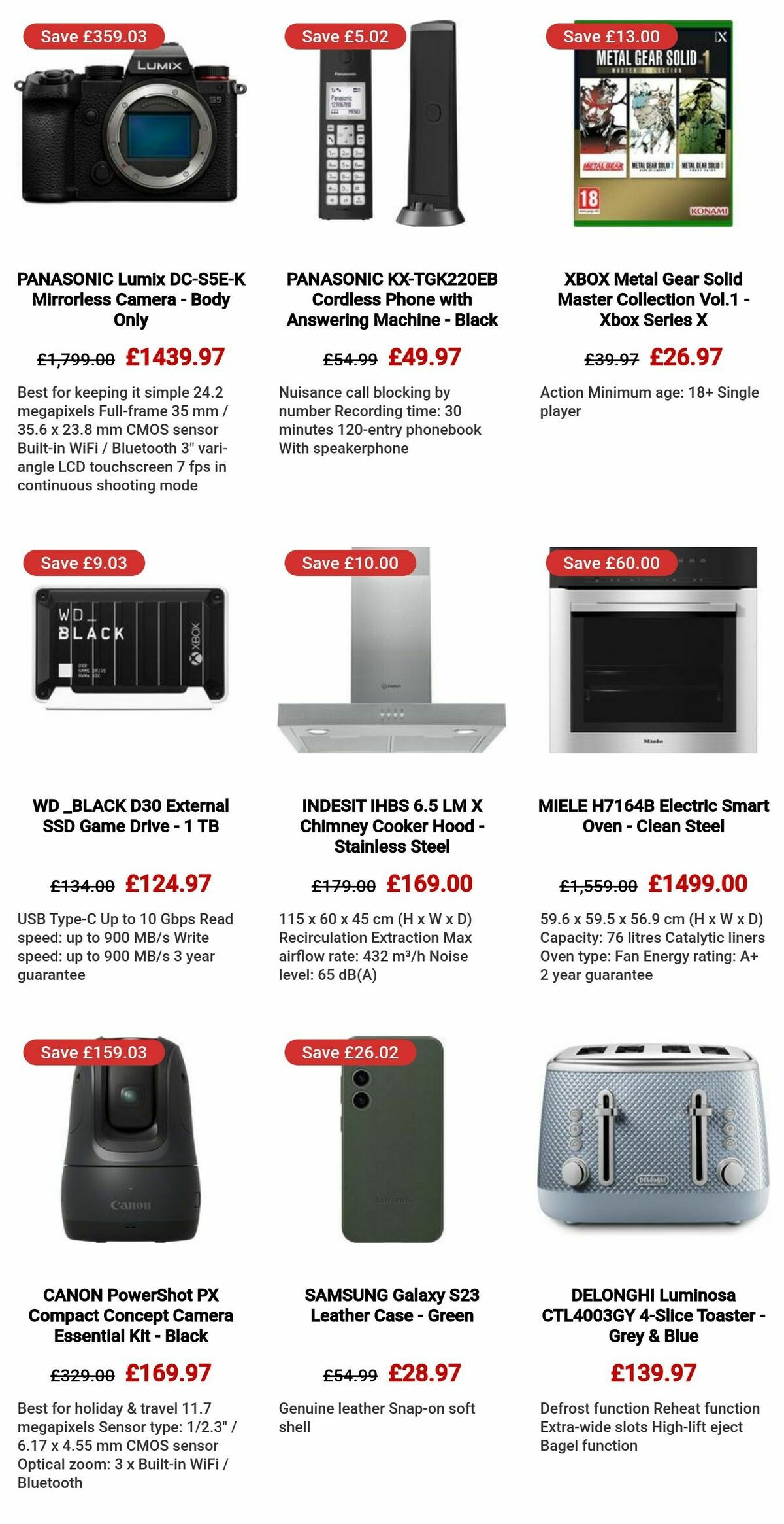 Currys Offers from 23 September