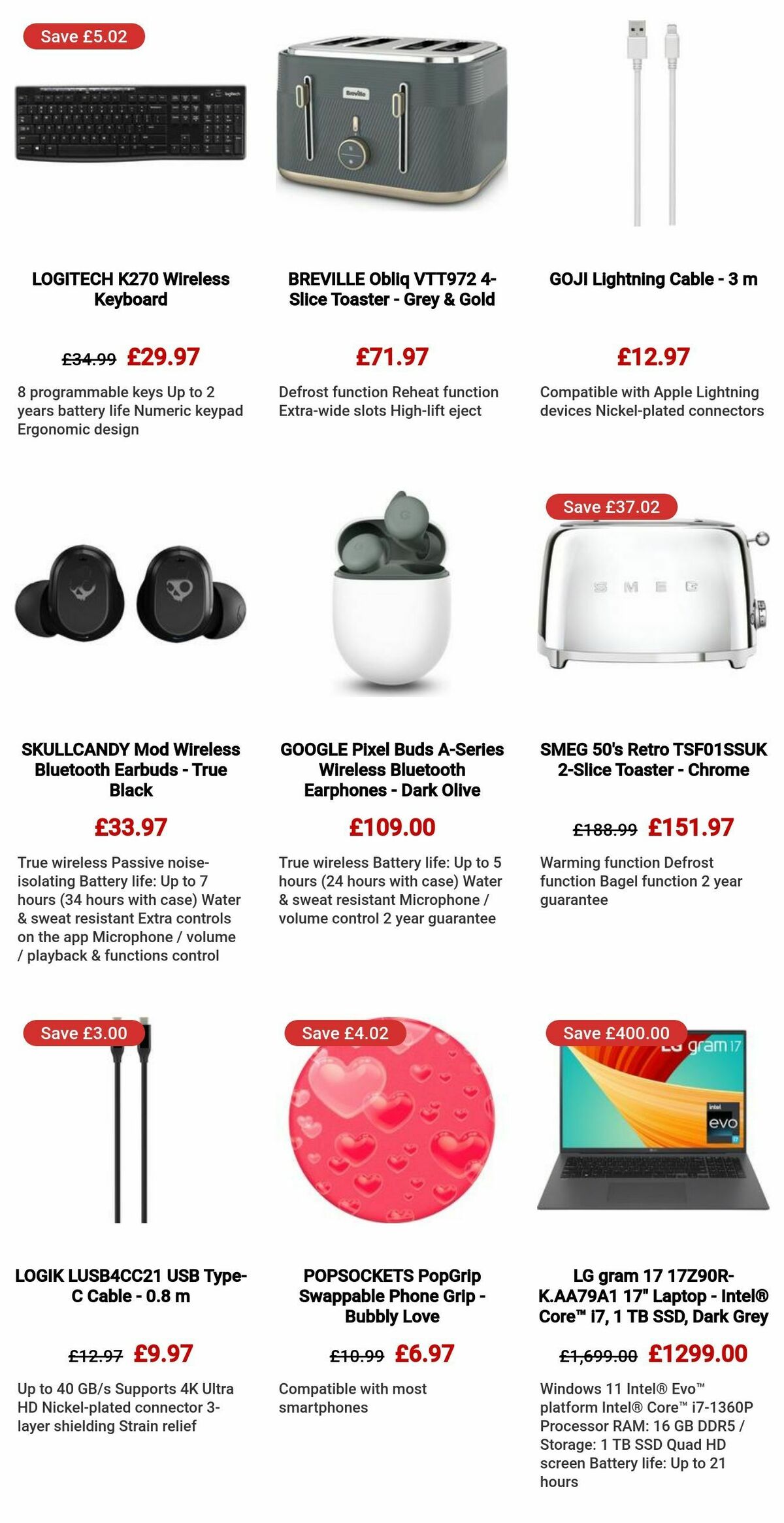 Currys Offers from 23 September