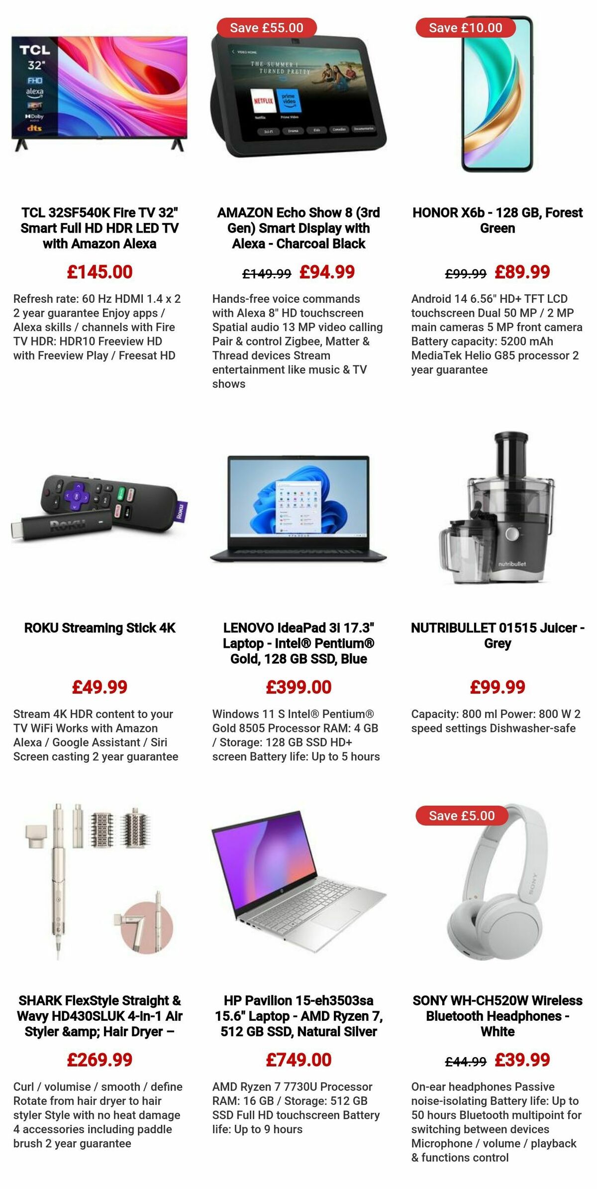 Currys Offers from 10 October