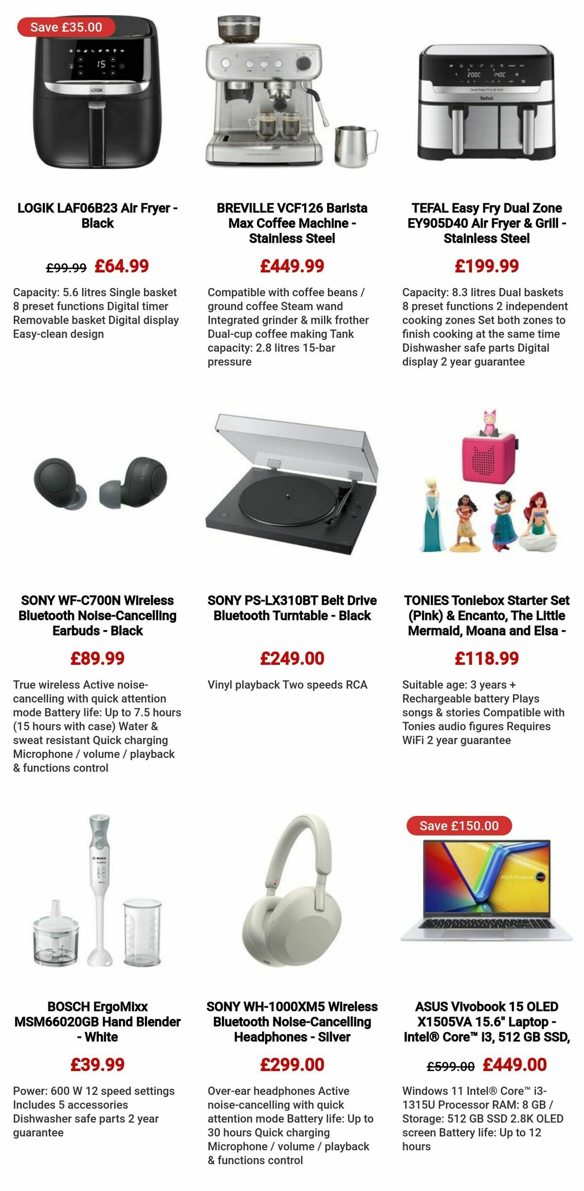 Currys Offers from 10 October