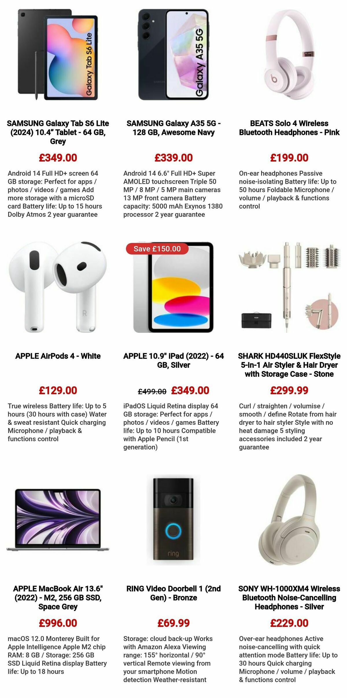 Currys Offers from 10 October