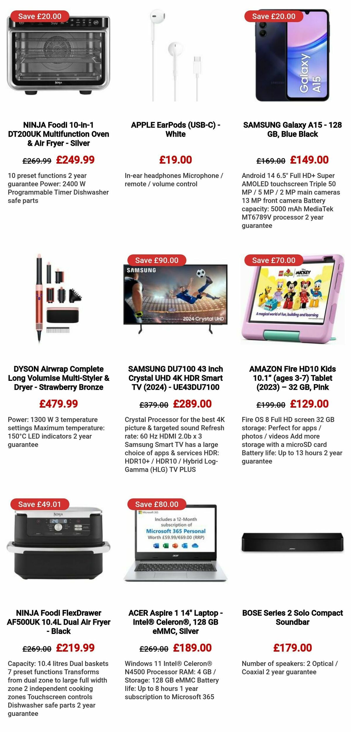 Currys Offers from 10 October