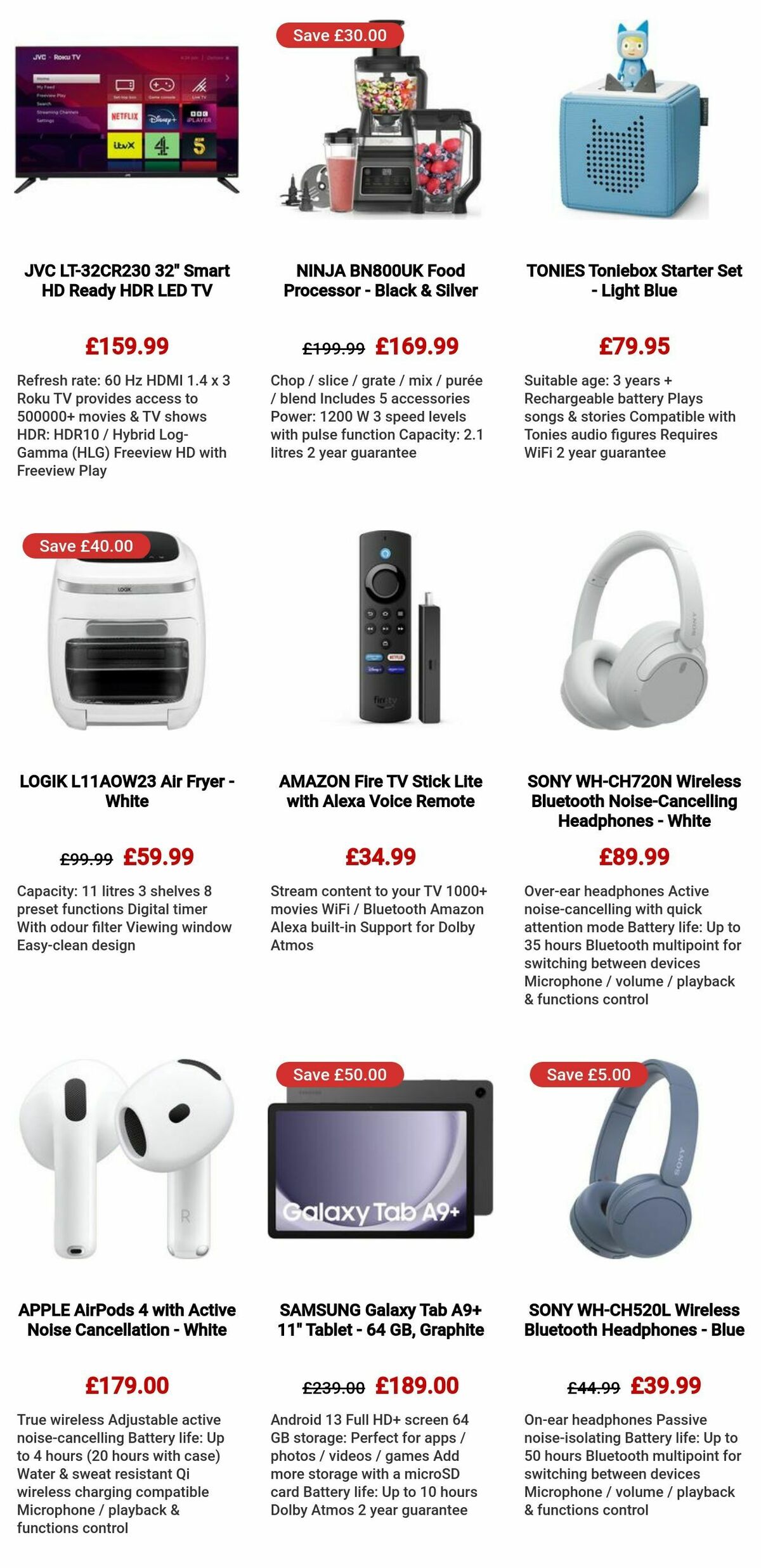 Currys Offers from 10 October