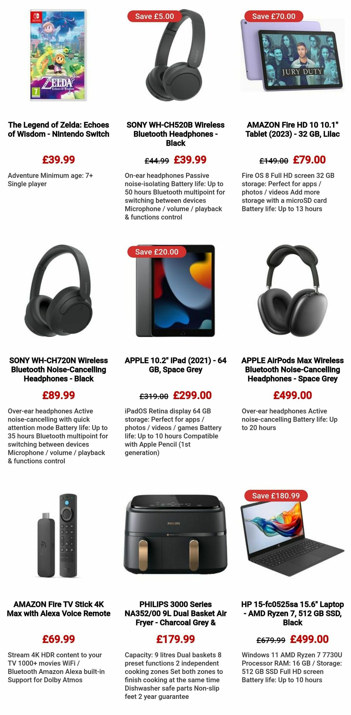 Currys Offers from 10 October