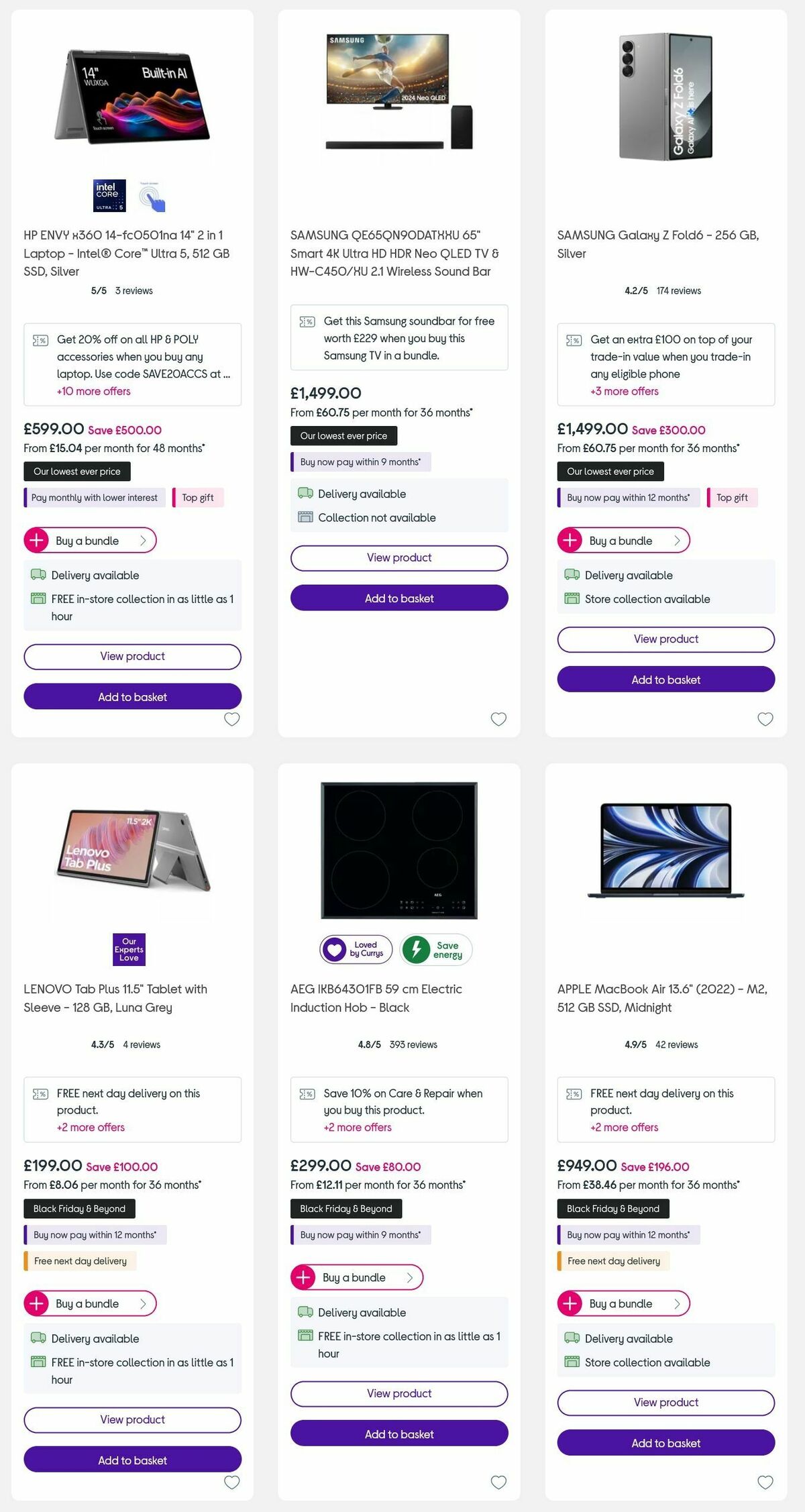 Currys Offers from 8 November