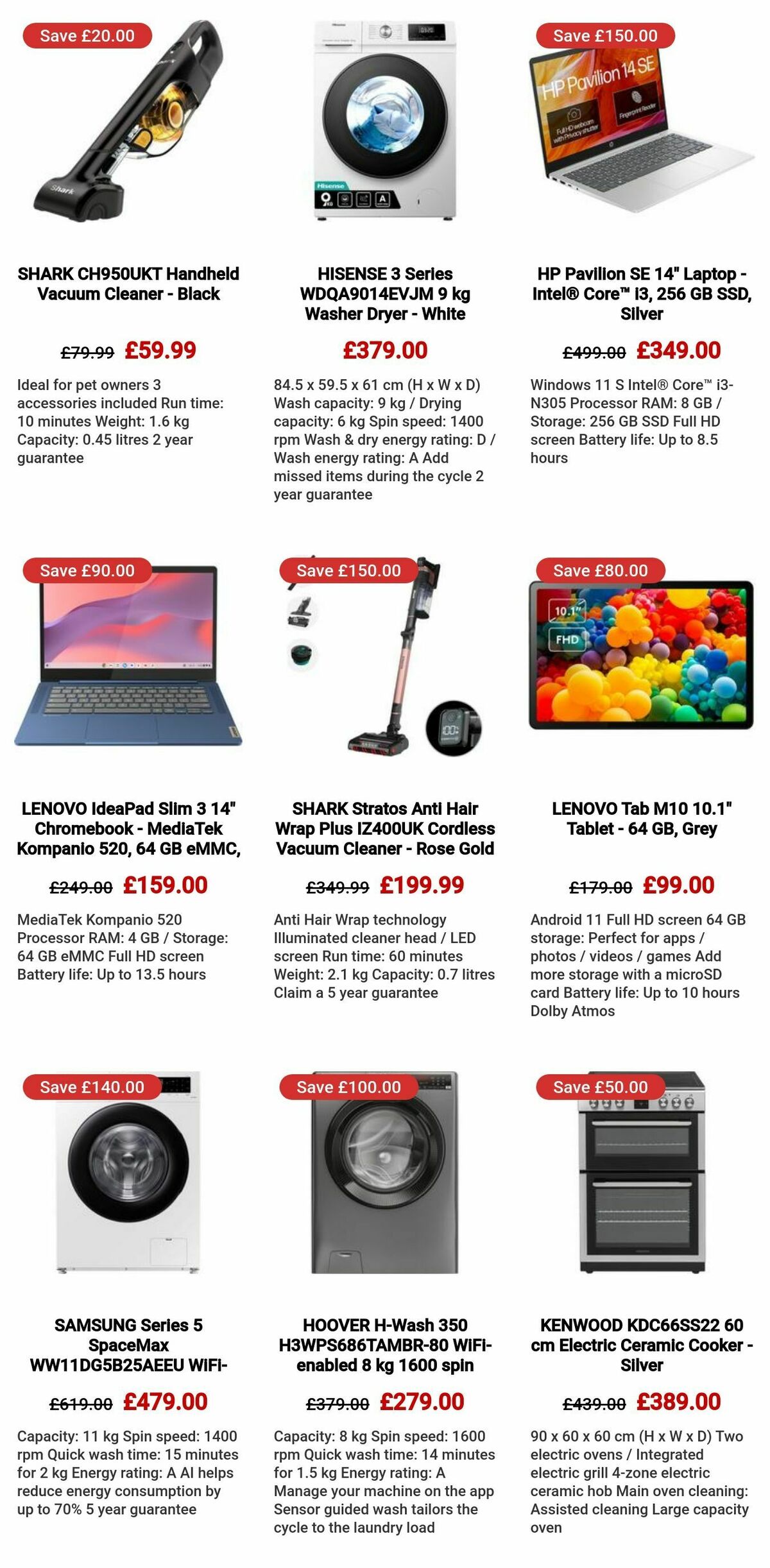 Currys Offers from 3 January