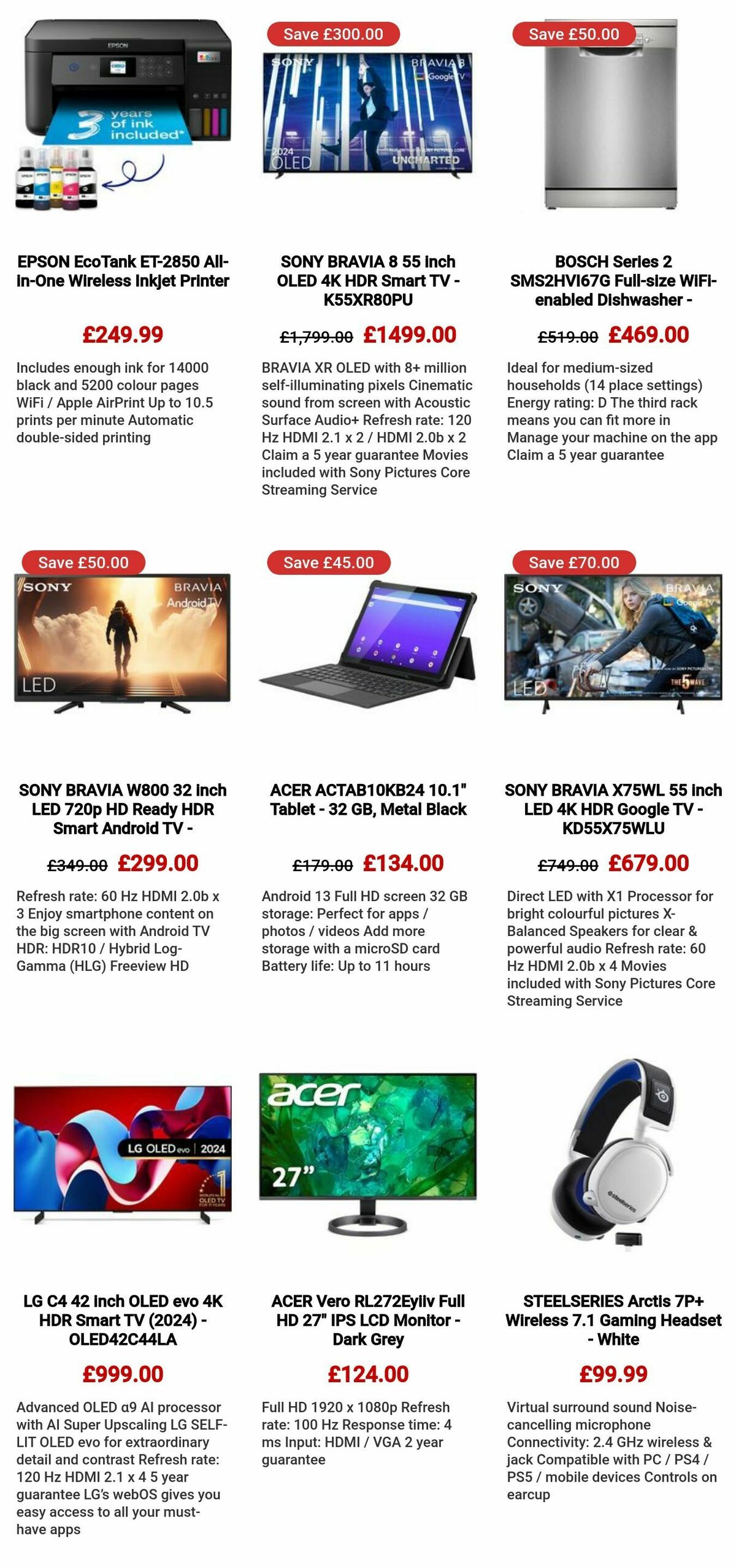 Currys Offers from 3 January