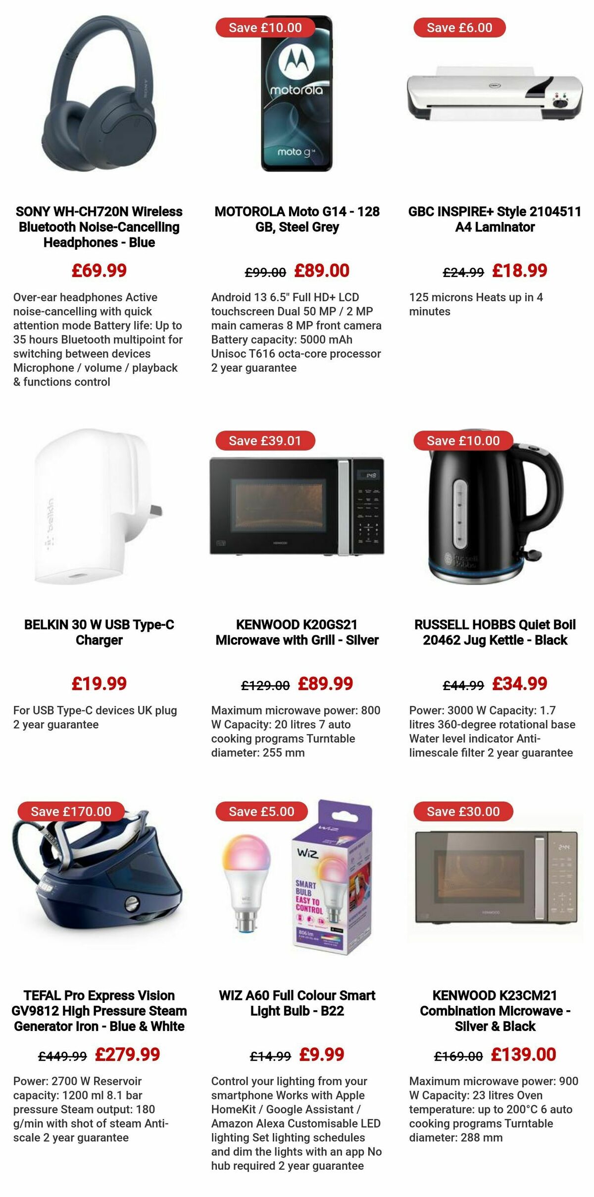 Currys Offers from 3 January