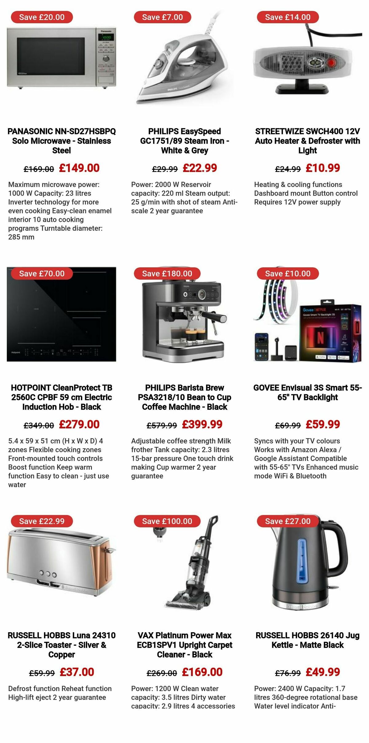 Currys Offers from 3 January