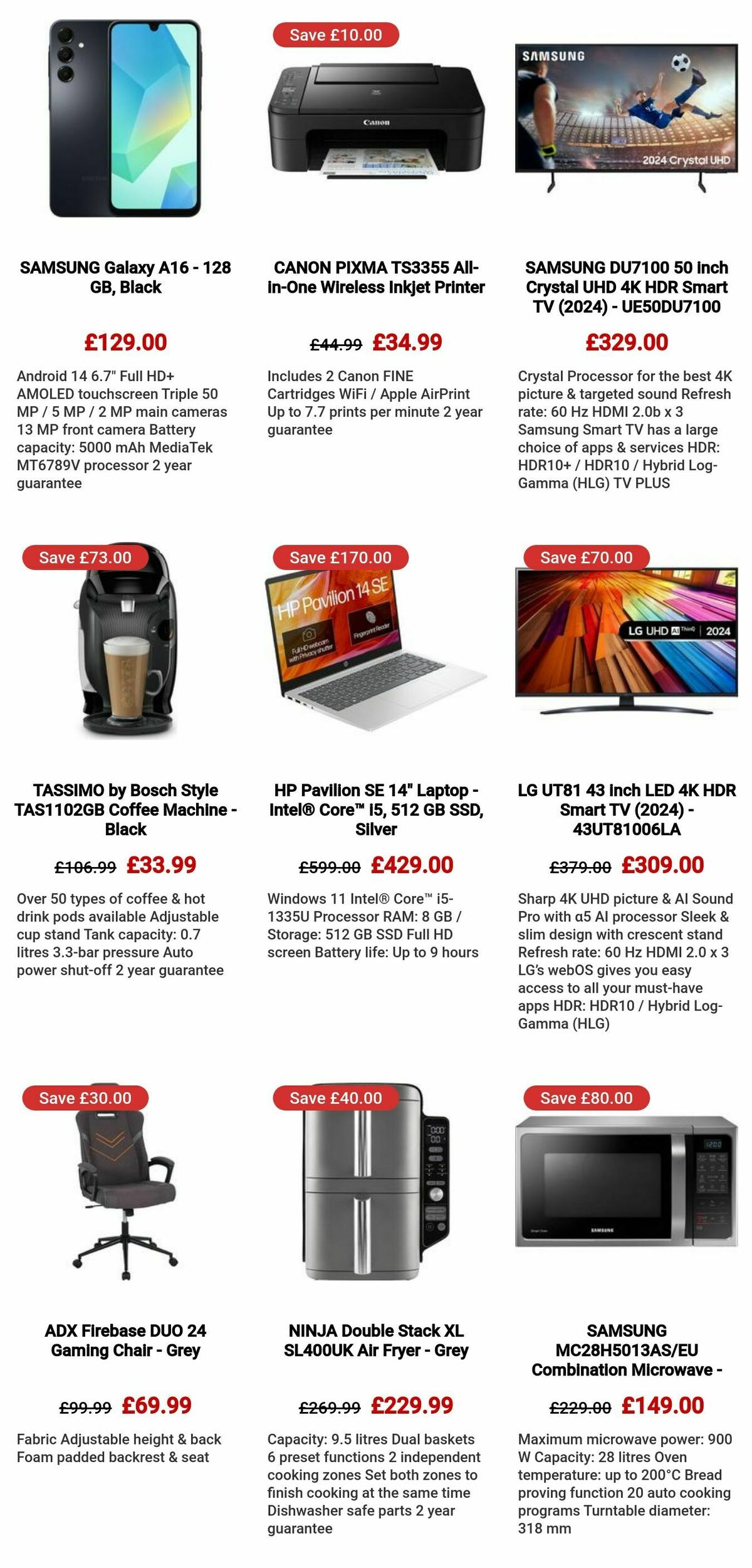 Currys Offers from 3 January