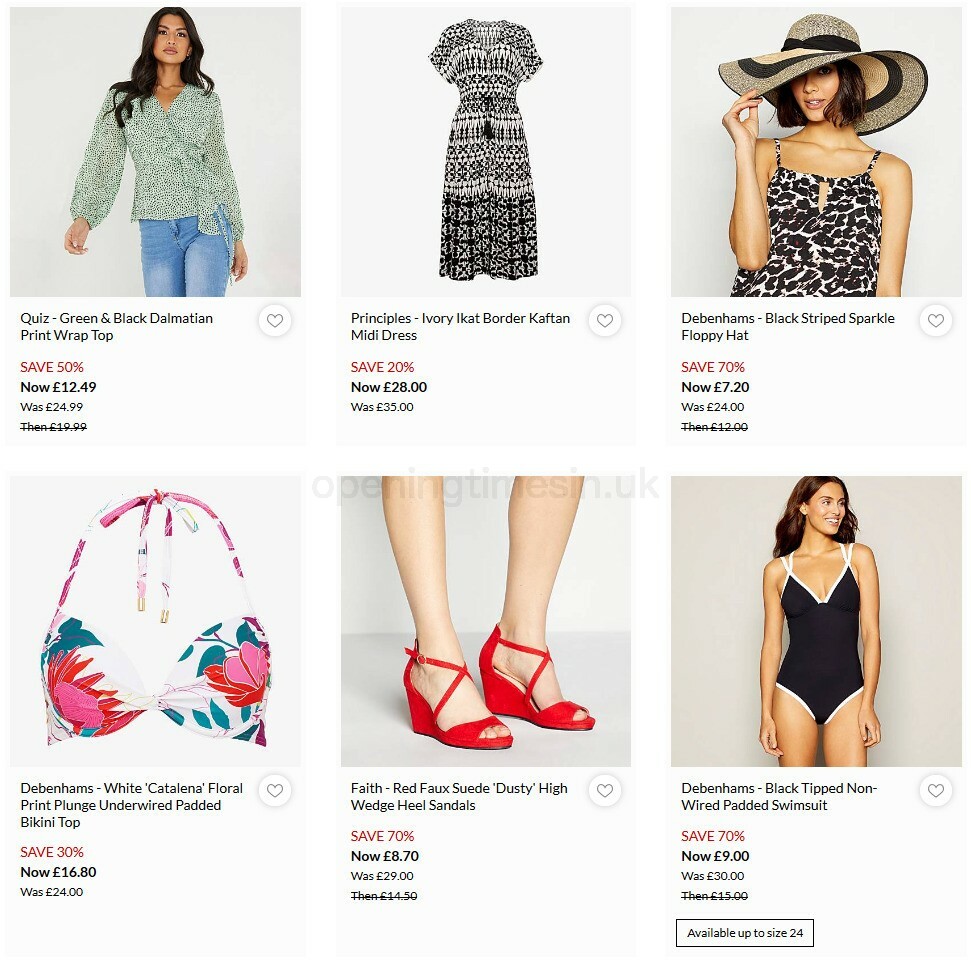 Debenhams Offers from 10 August