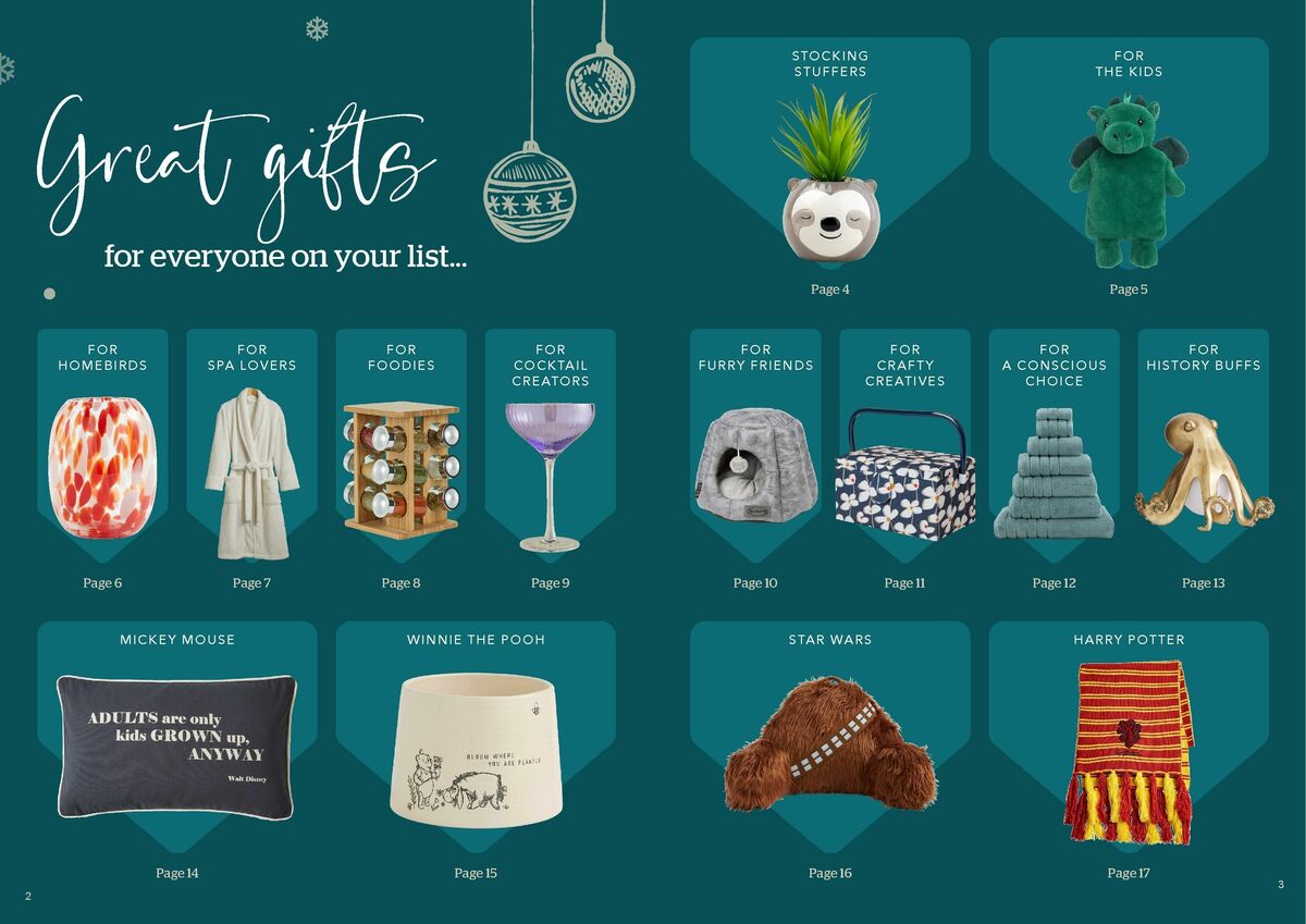 Dunelm Gift Guide Offers from 9 October